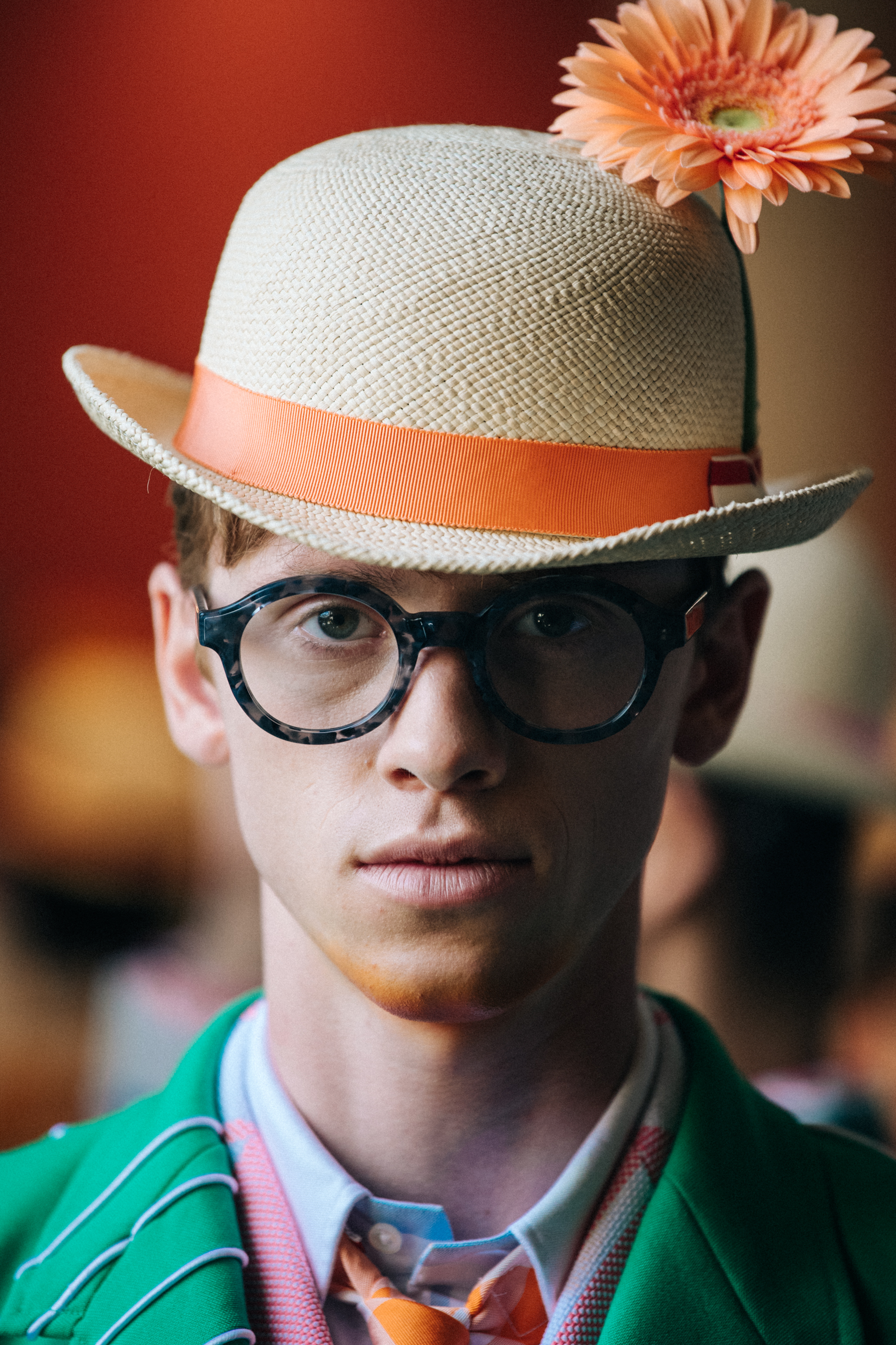 William de Courcy backstage at Thom Browne