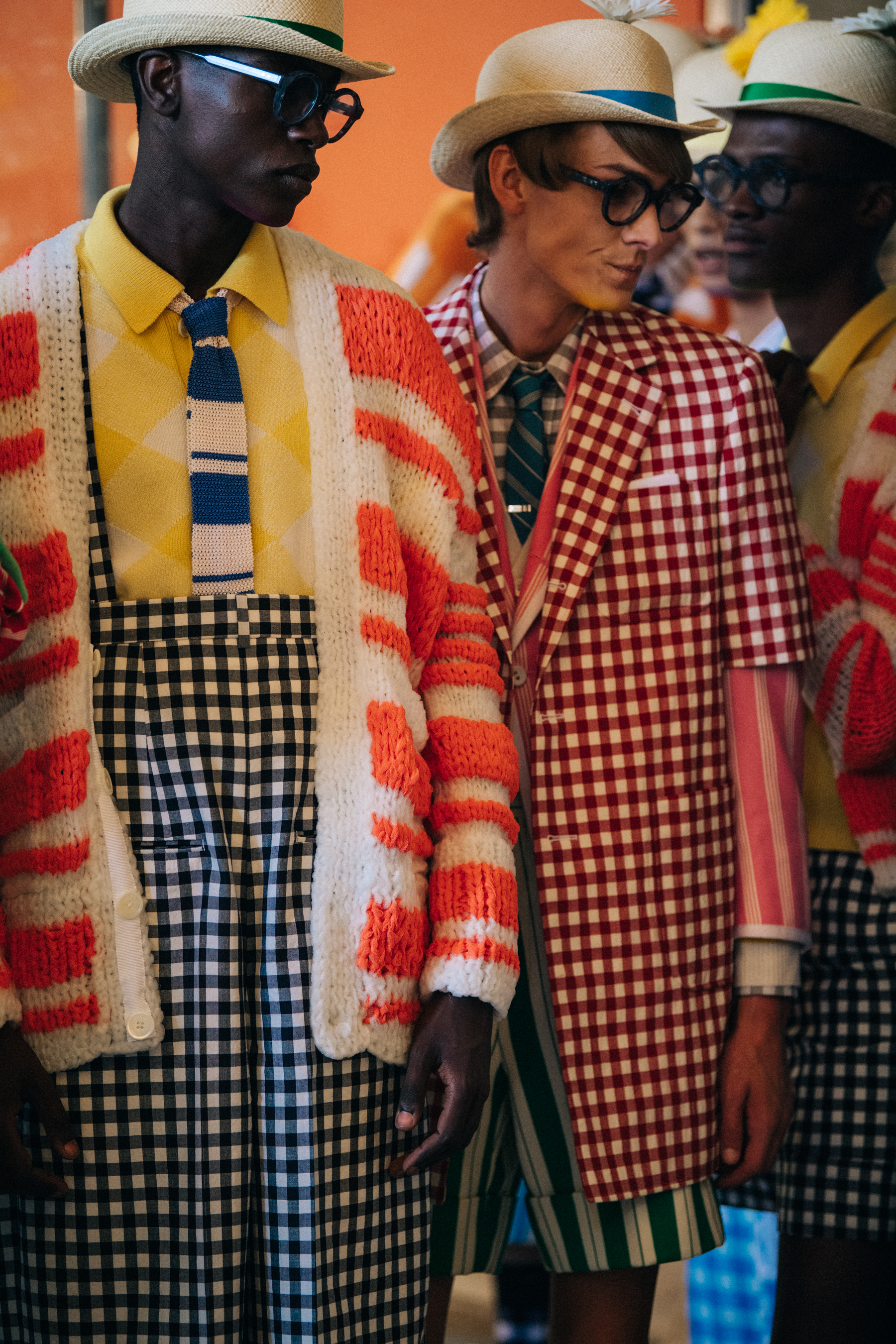 Sharif Idris backstage at Thom Browne