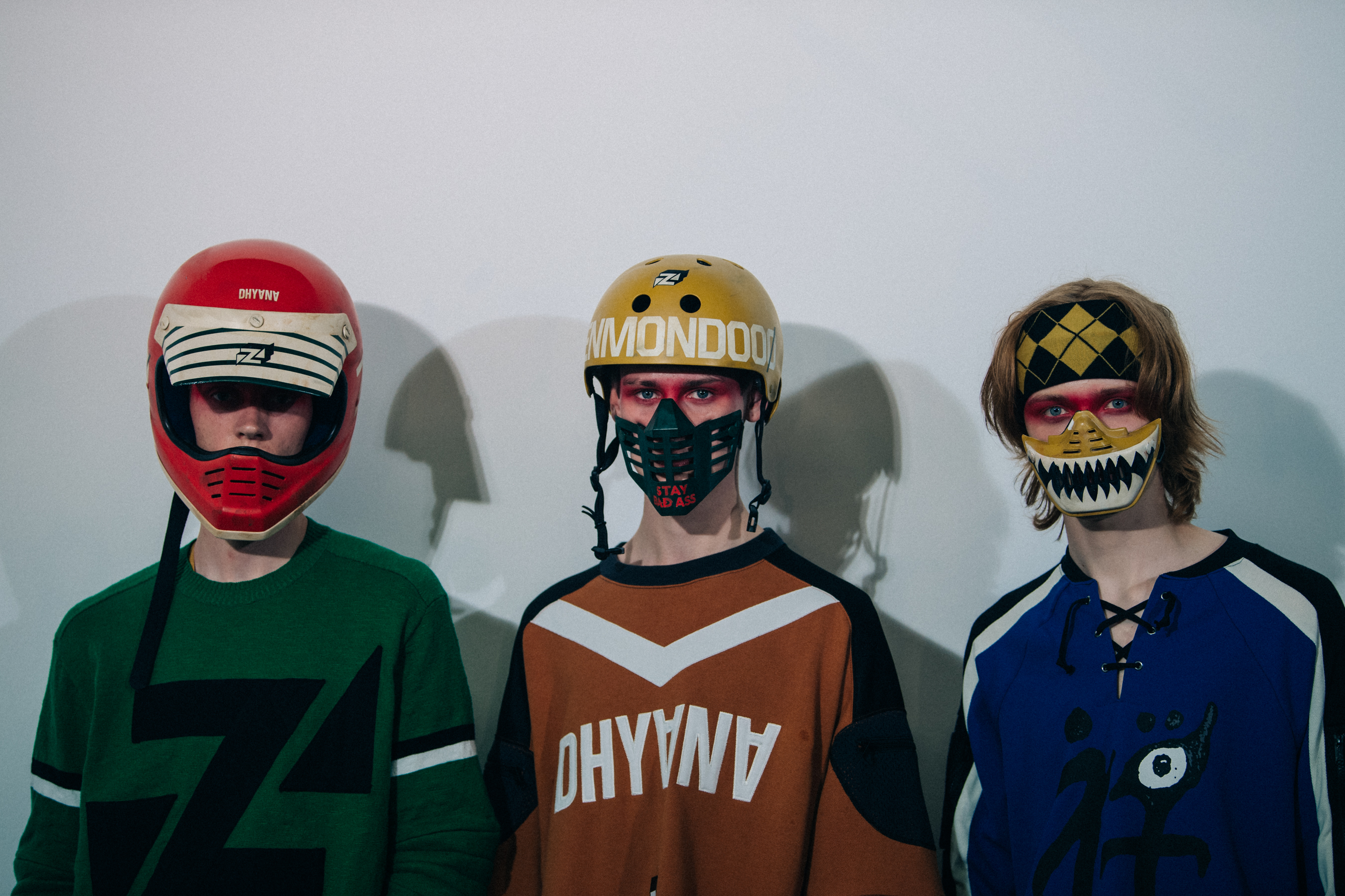 Models wearing motorcross outfits