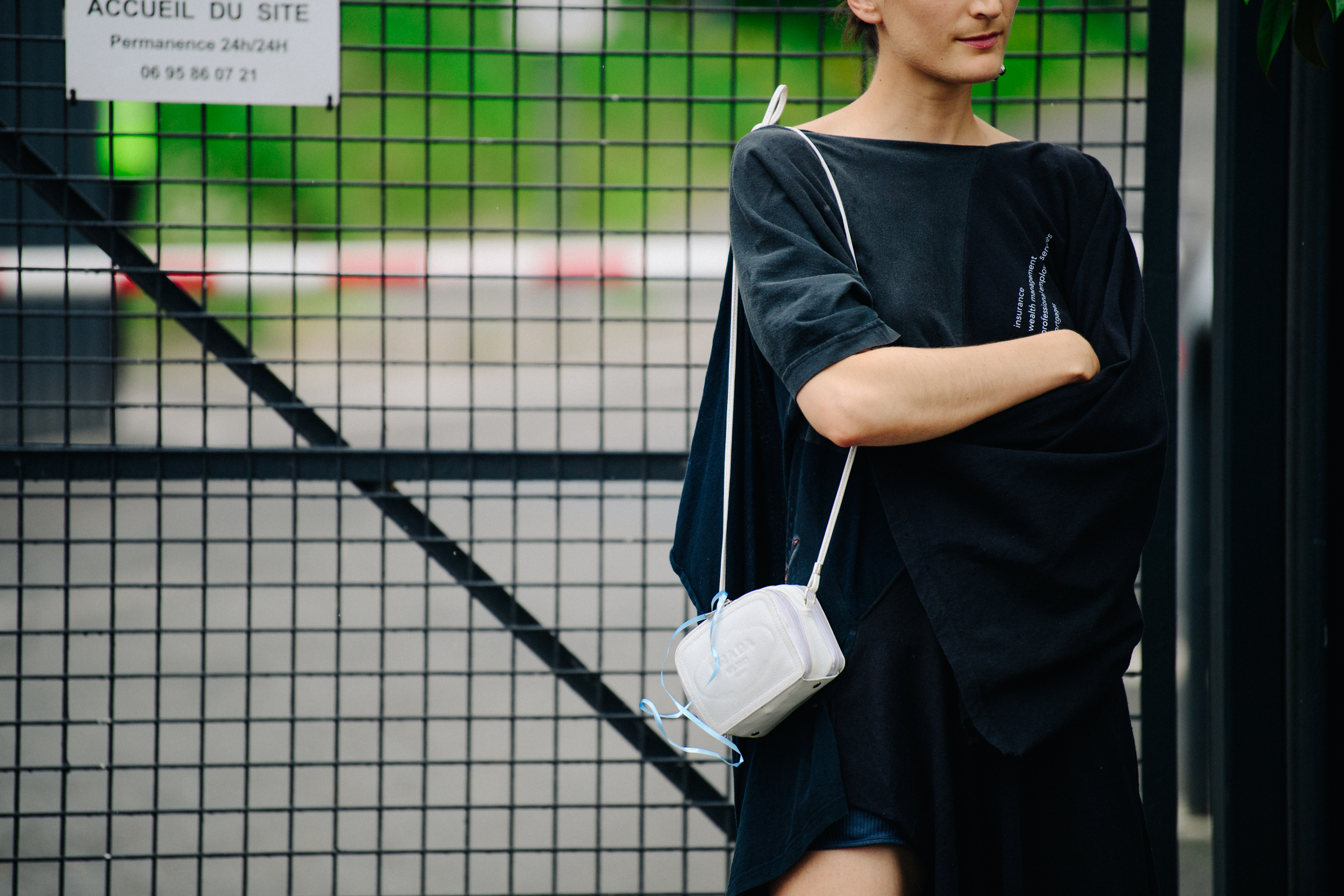 Woman wearing black jumper
