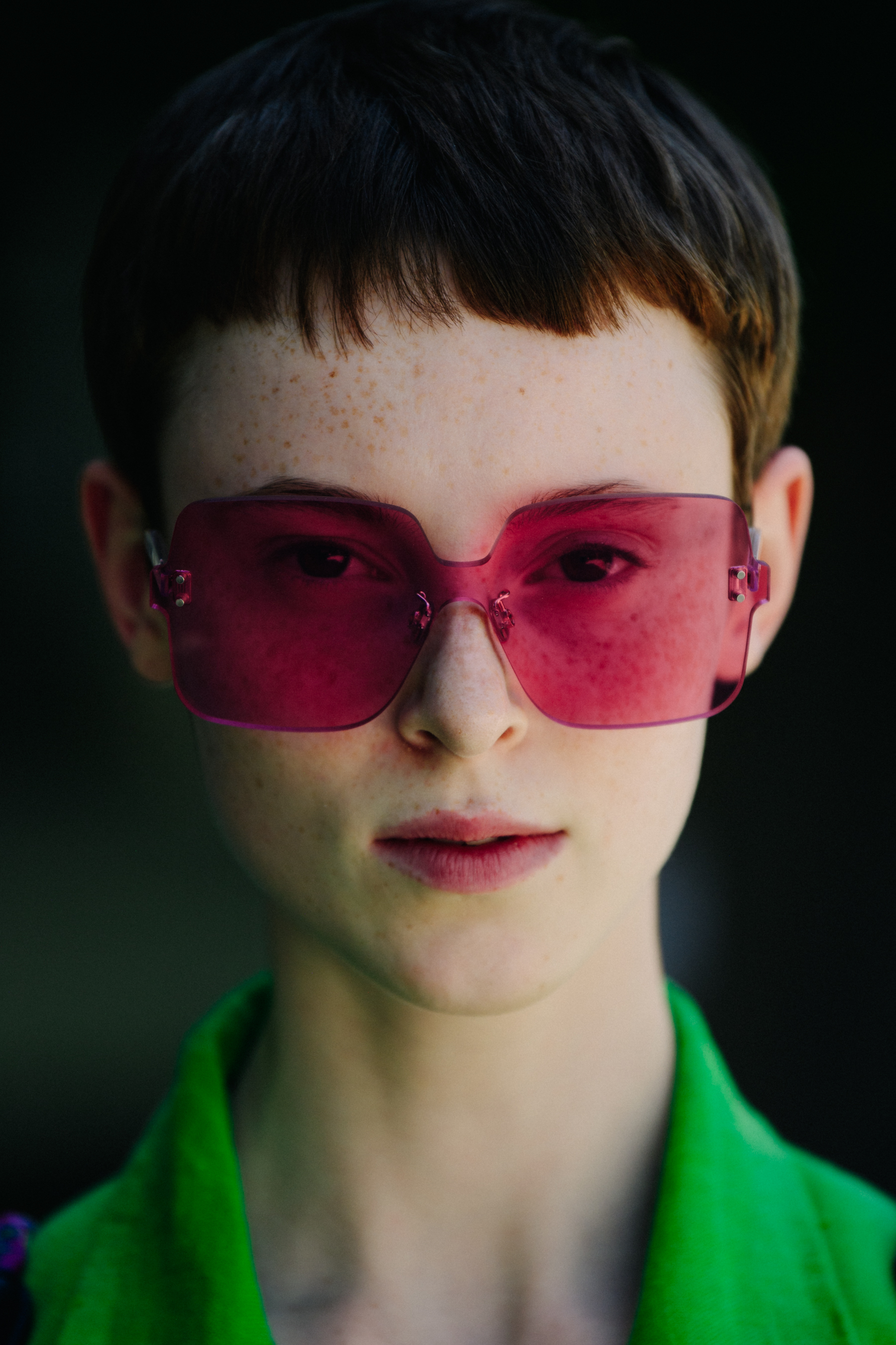 Portrait of model wearing Christian Dior sunglasses