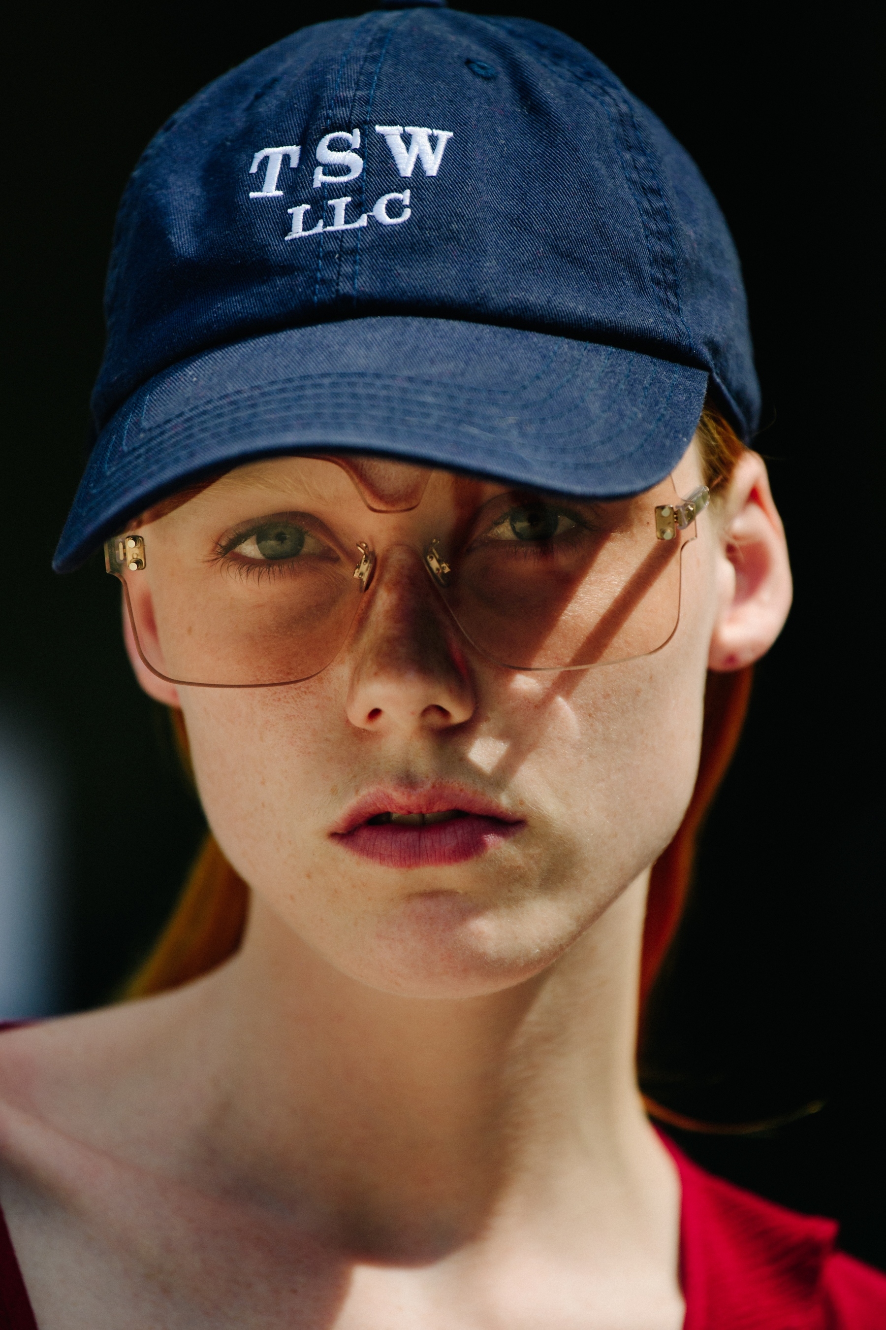 Portrait of model wearing Christian Dior sunglasses