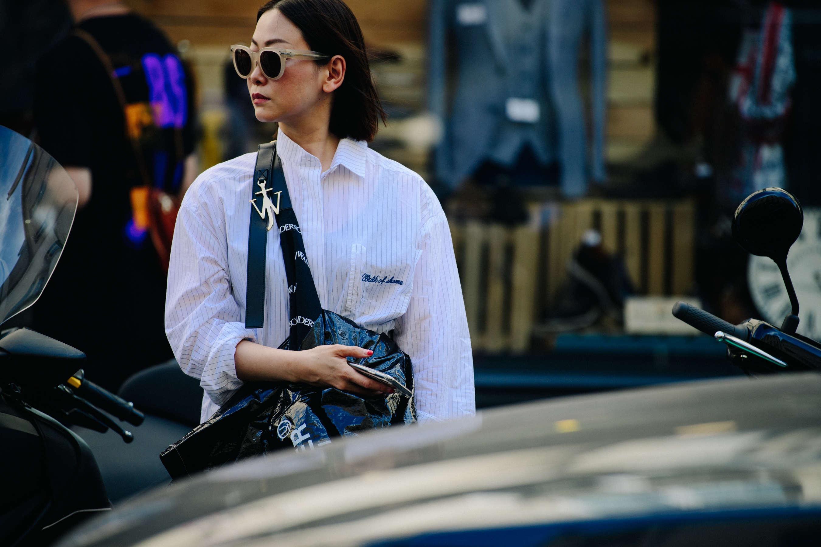 Japanese woman wearing JW Anderson