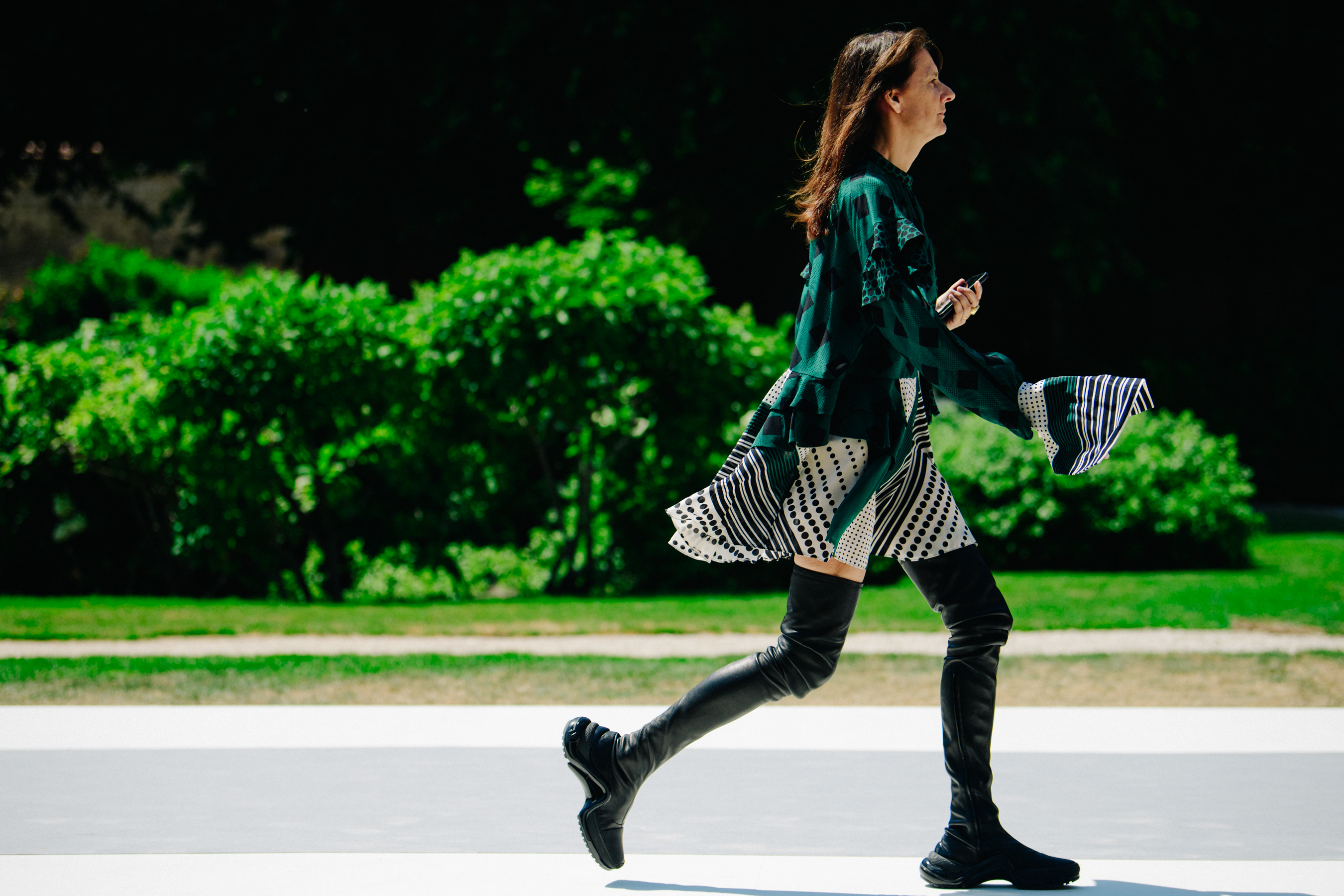 Woman wearing Louis Vuitton