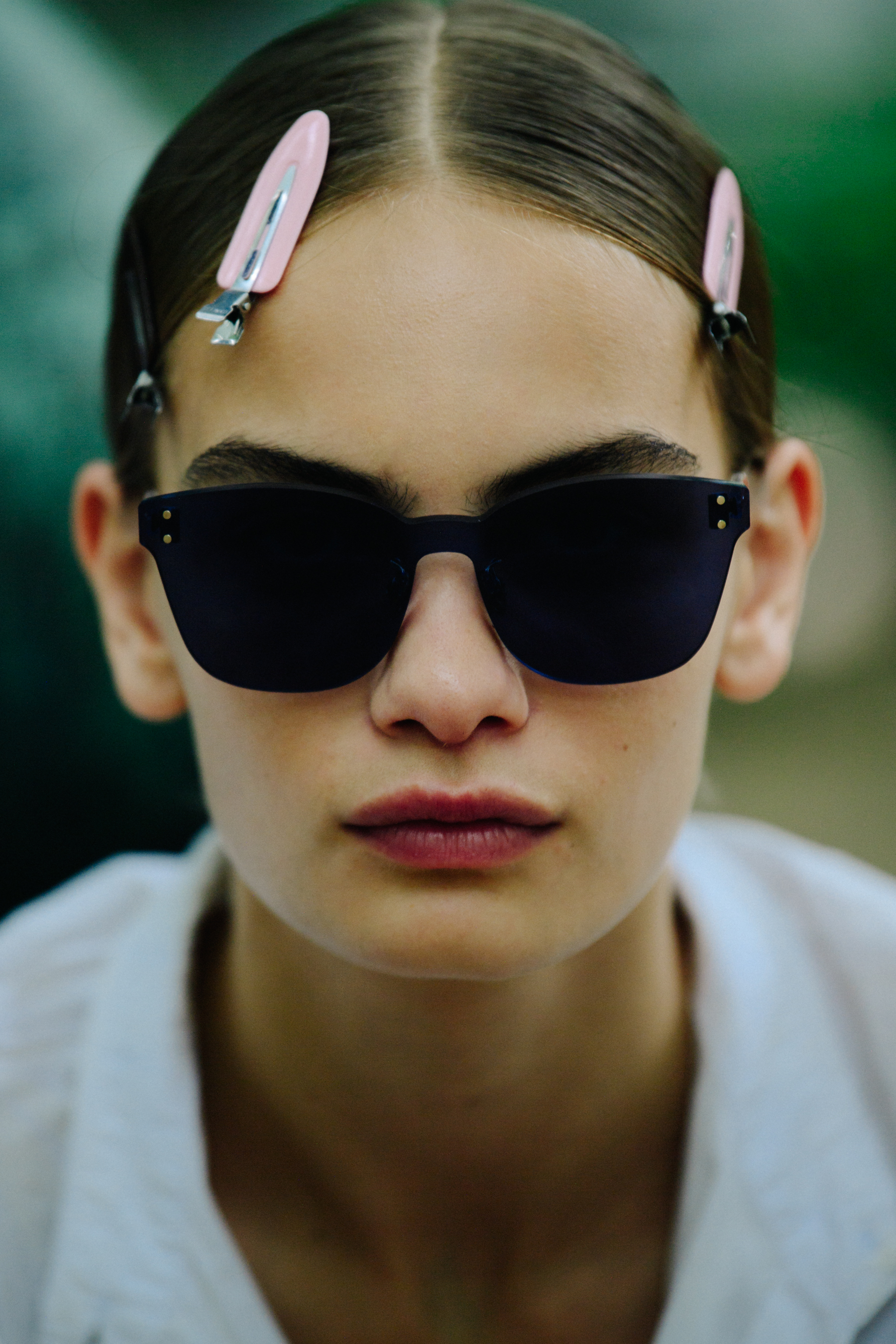 Portrait of model wearing Christian Dior sunglasses