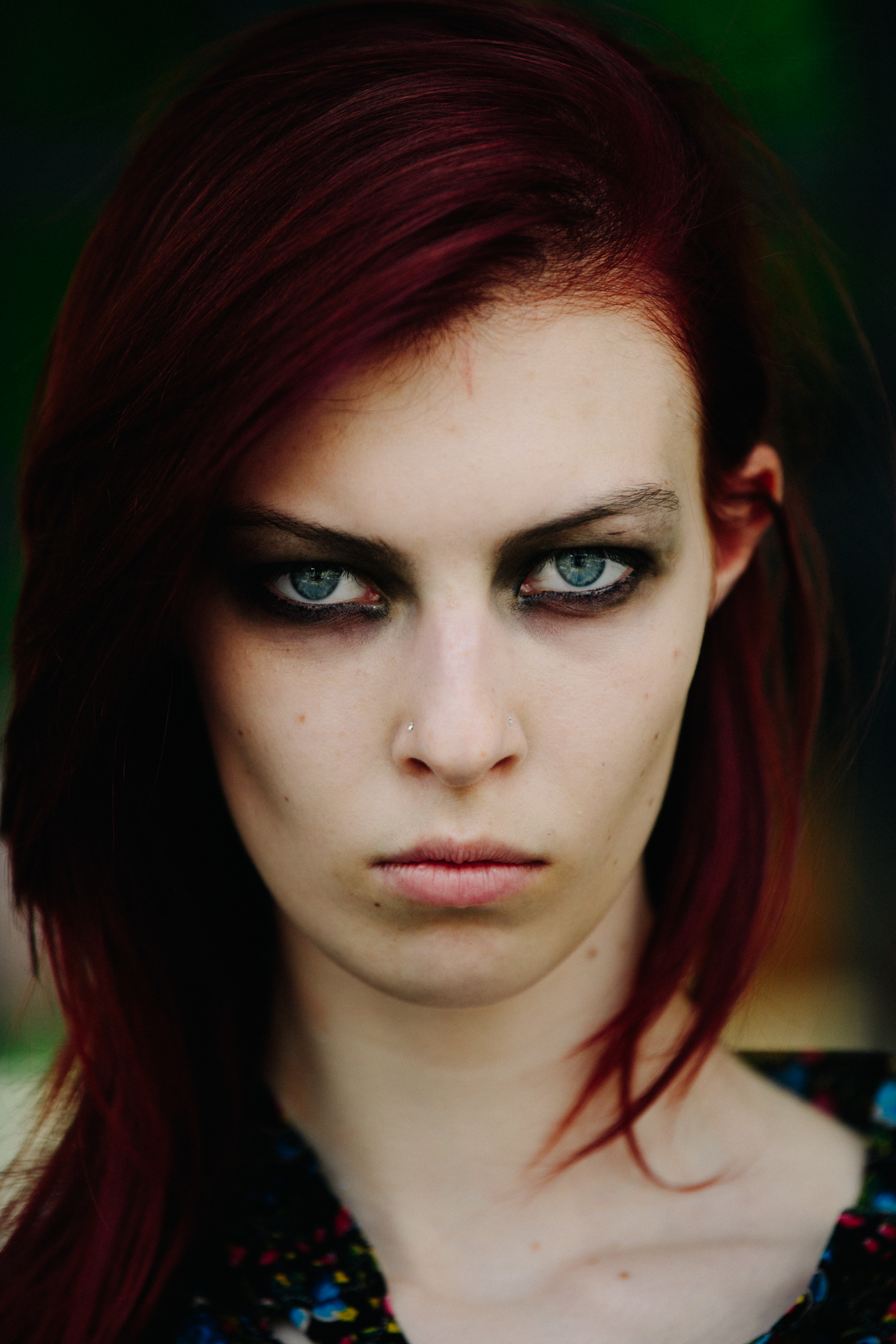 Portrait of model with red hair