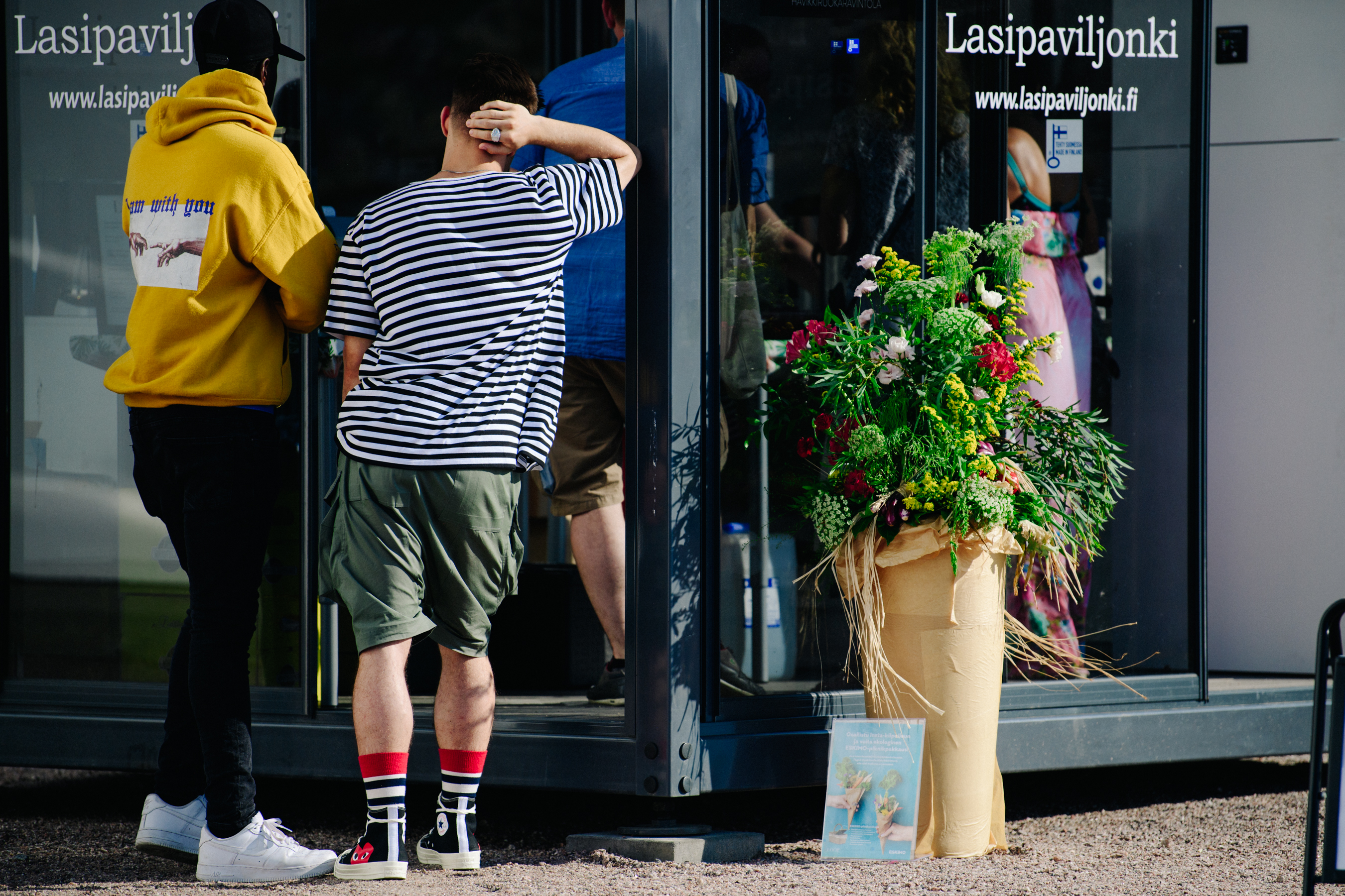 Men wearing colourful outfits