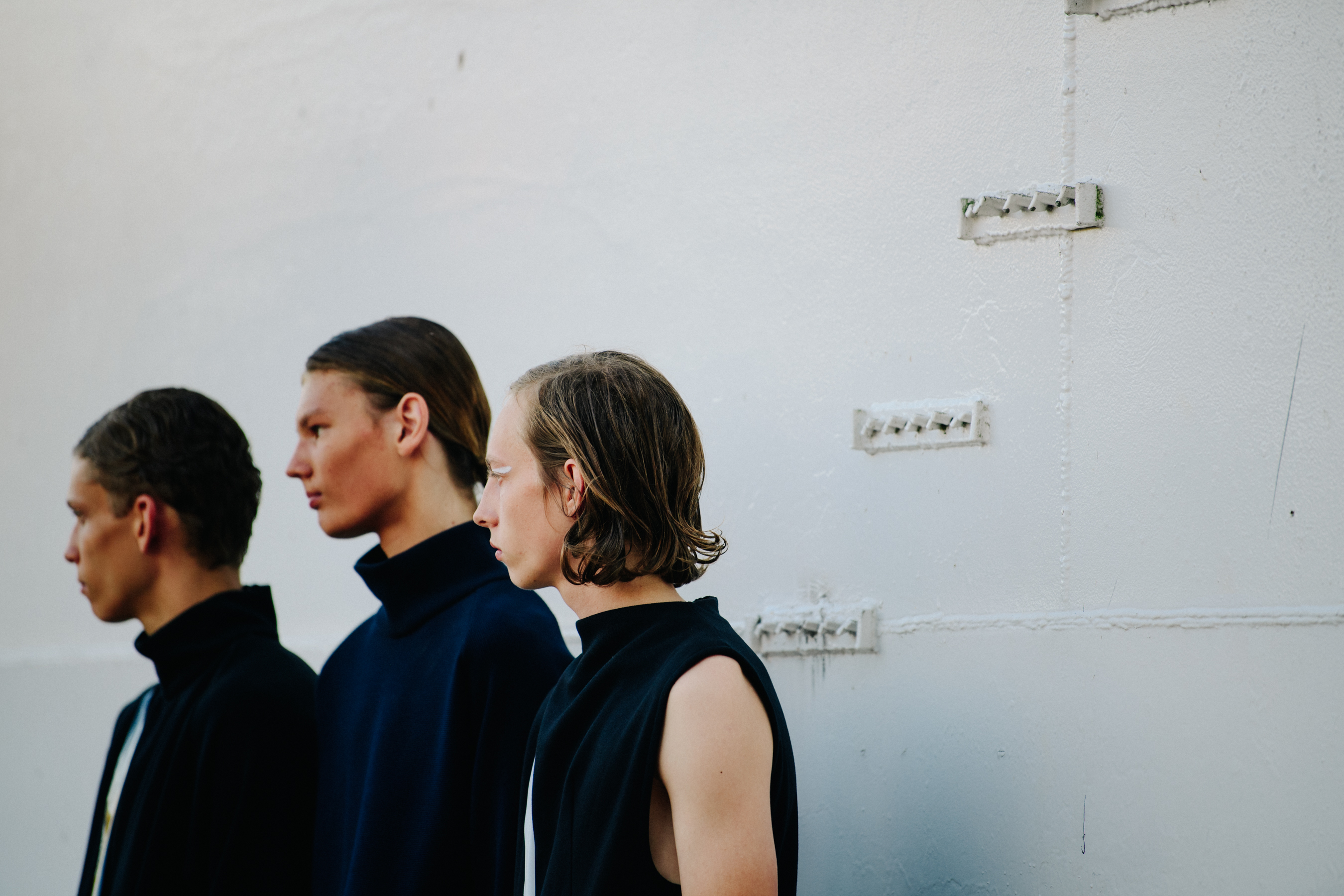 Male models wearing black