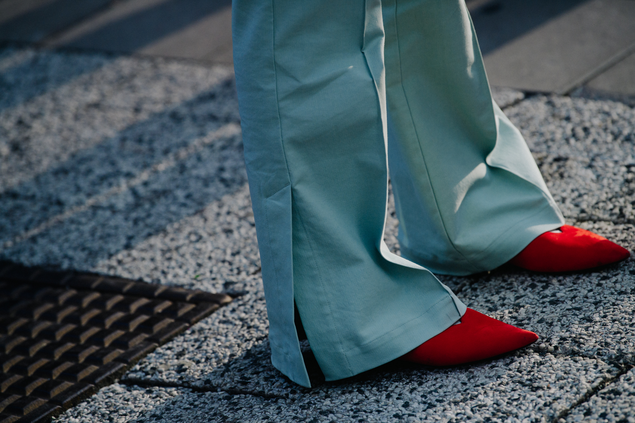 Woman wearing red heels