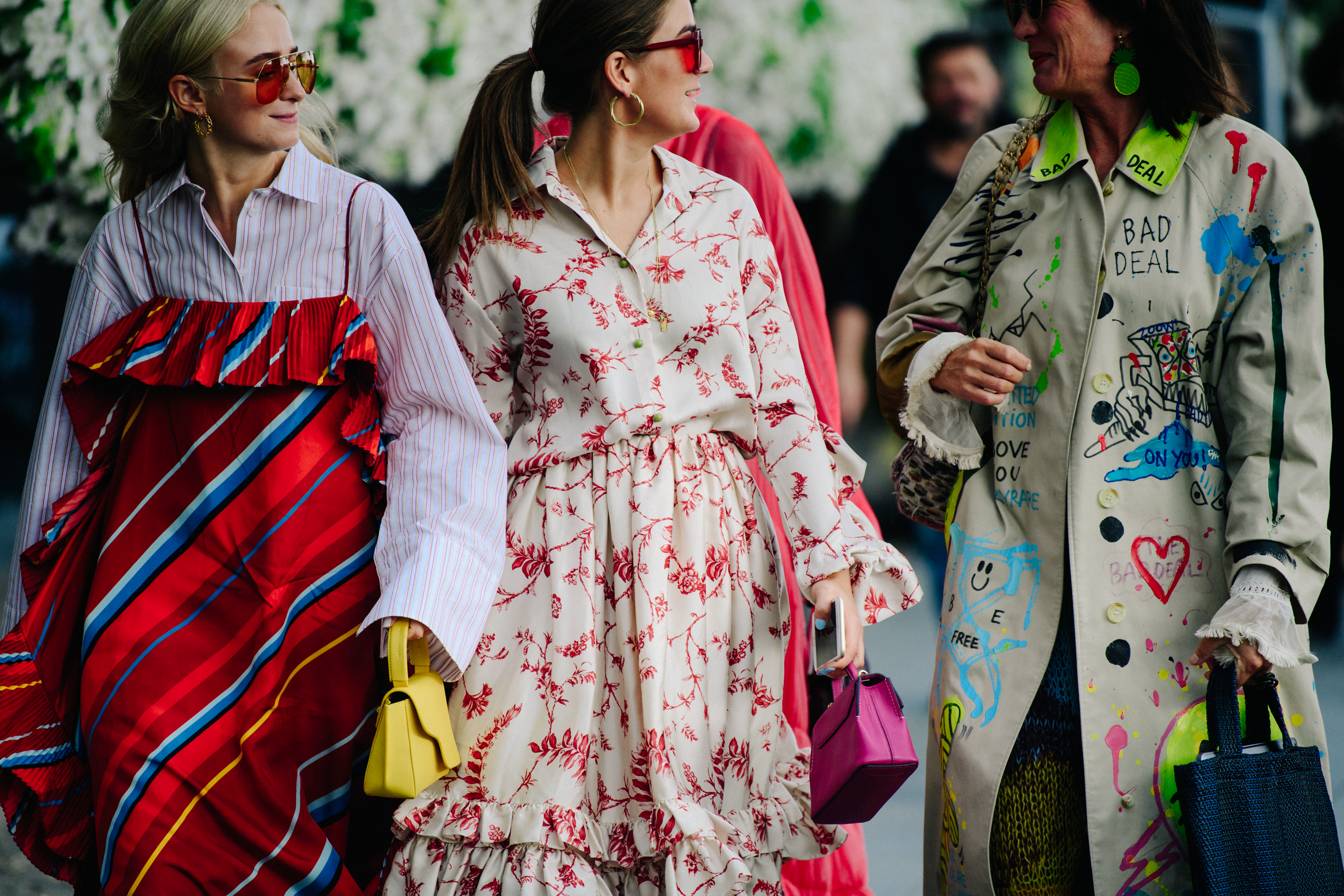 Group of women wearing colourful clothing
