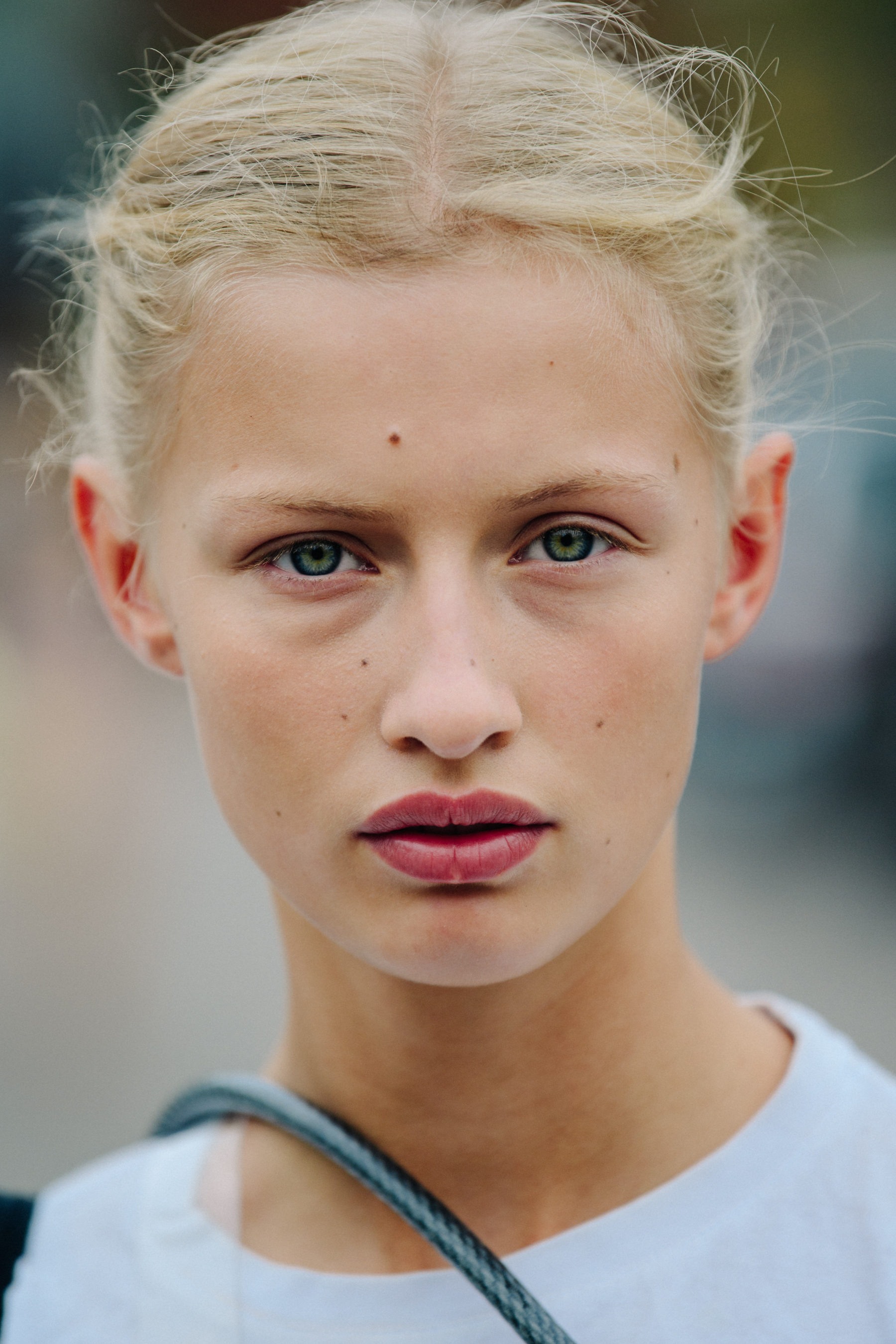 Portrait of Danish model with green eyes
