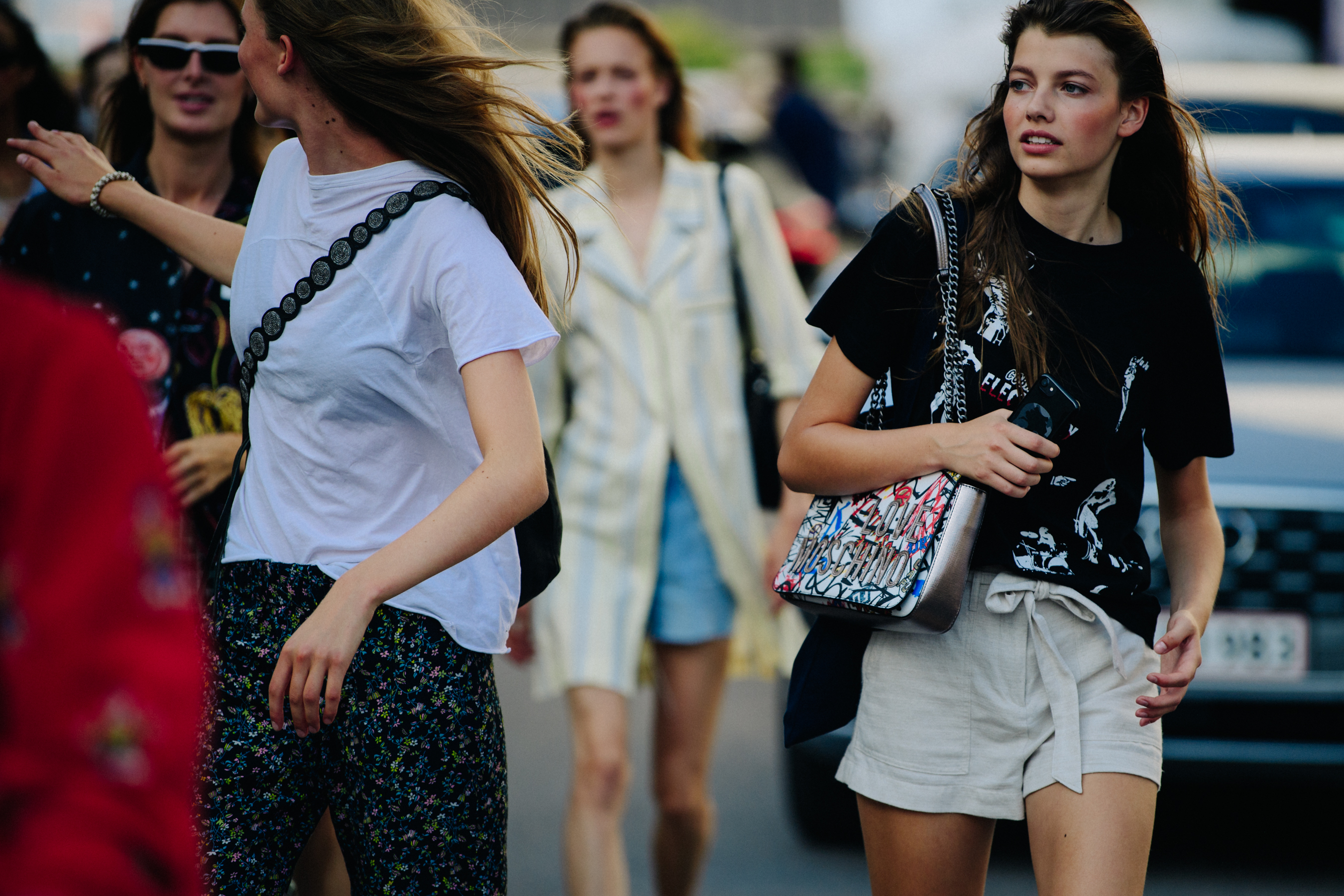 Models leaving show