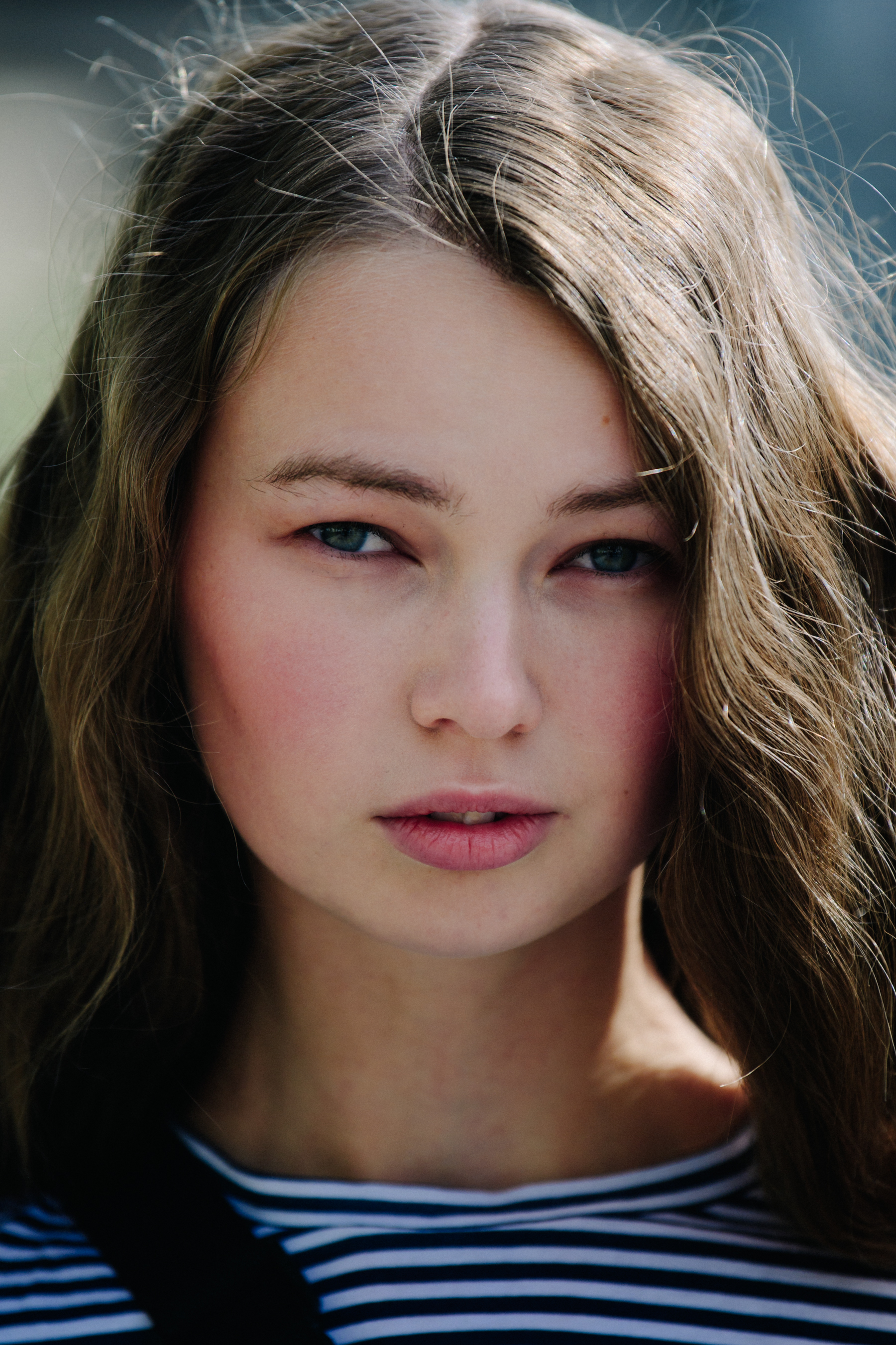 Portrait of model with lazy eye