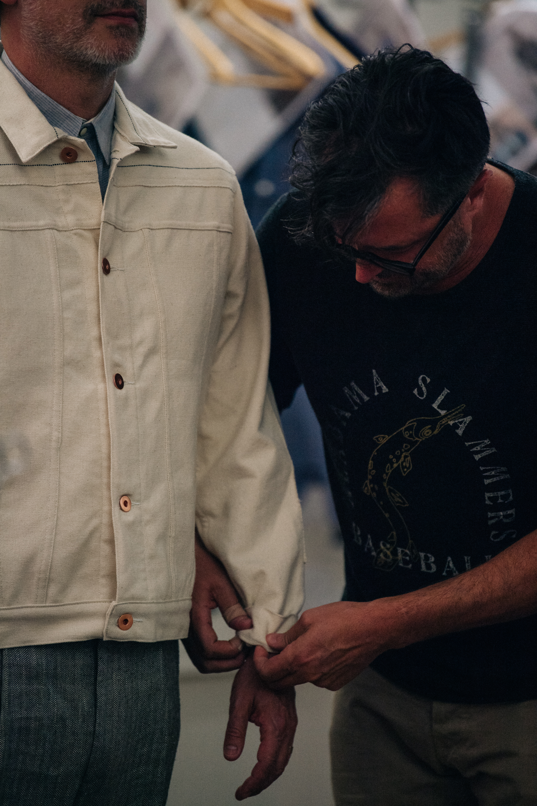 Billy Reid backstage at Billy Reid