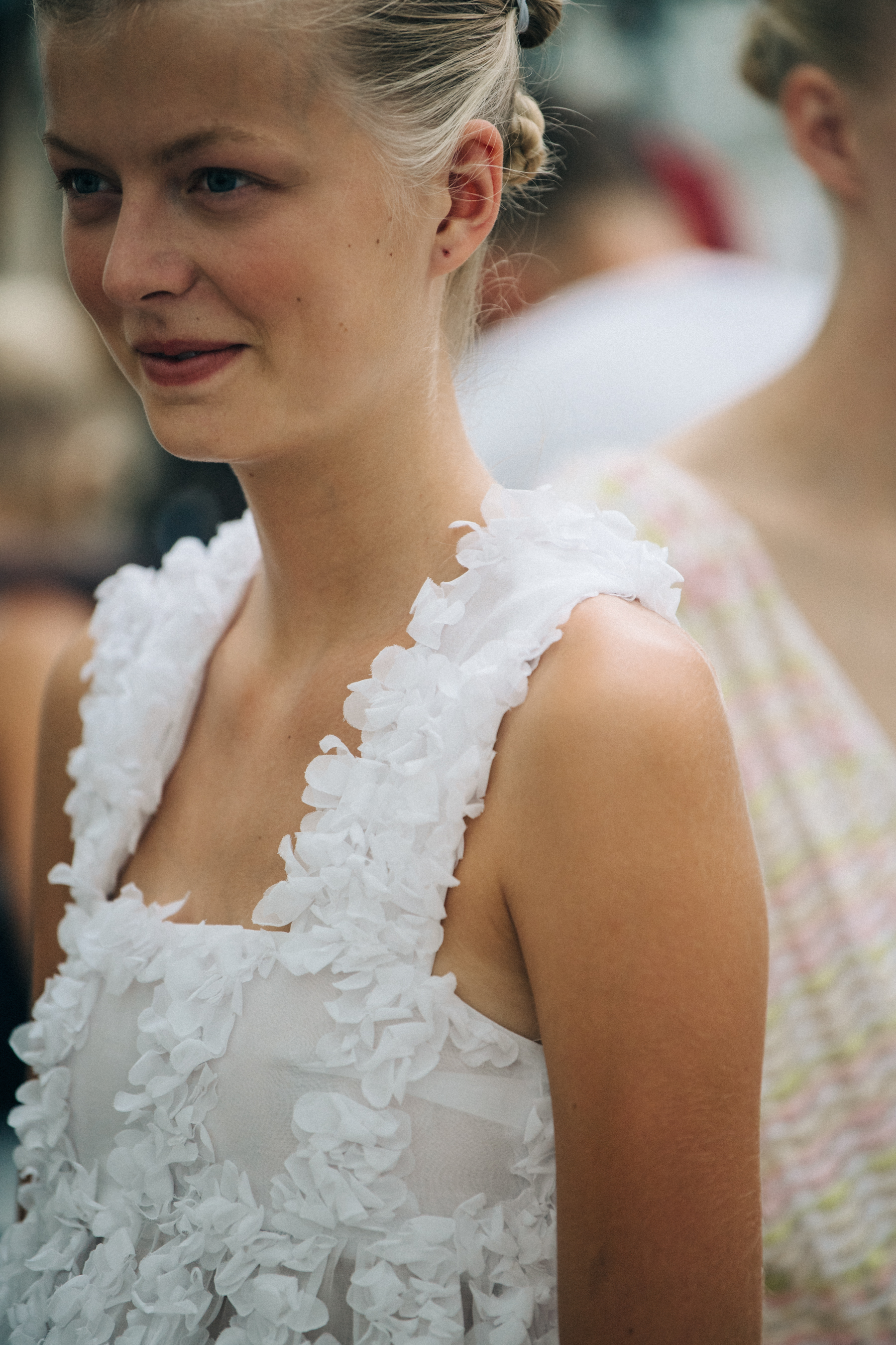 Anna Damgaard backstage at Cecilie Bahnsen
