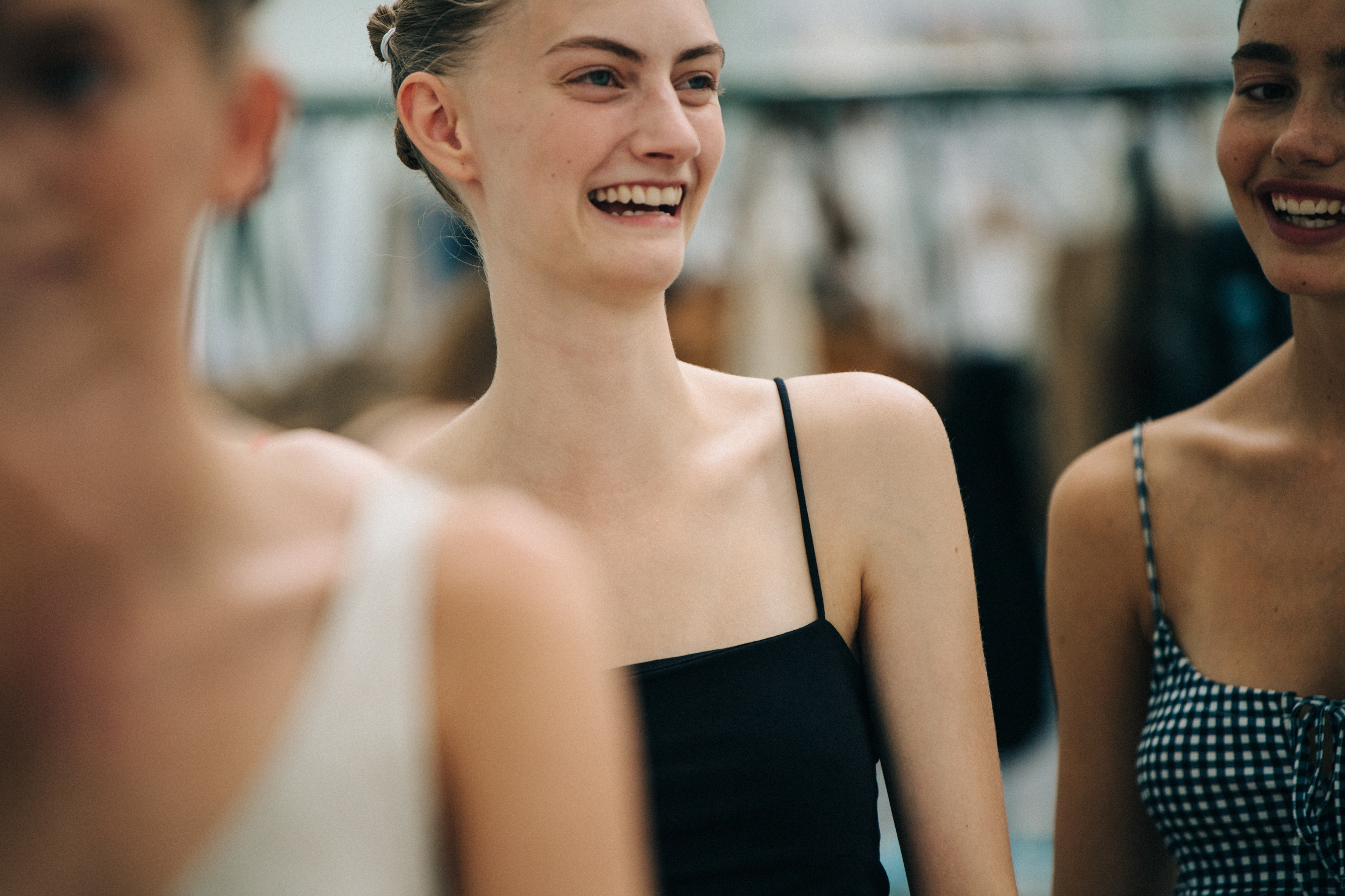 Models in rehearsal at Cecilie Bahnsen