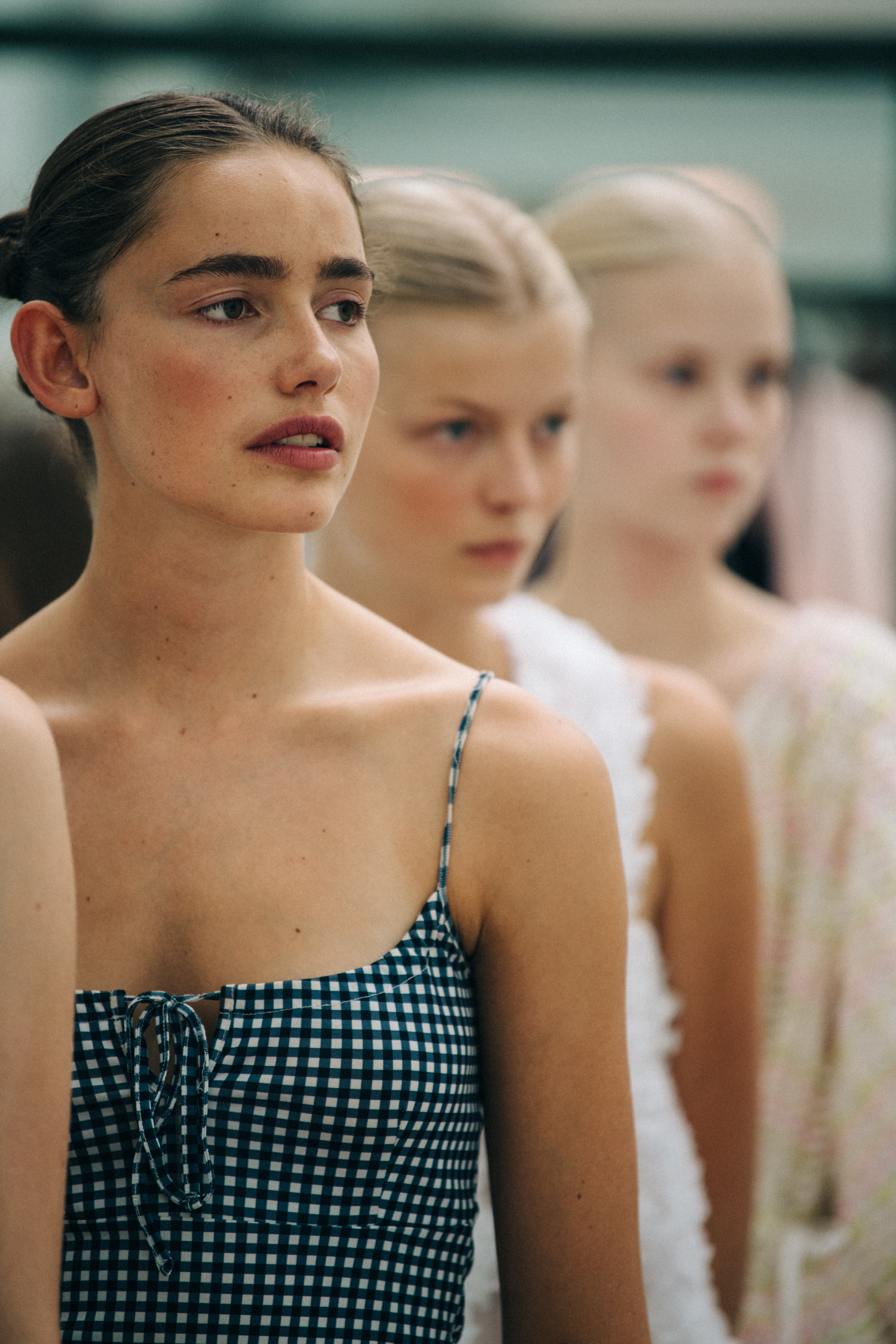 Models in rehearsal at Cecilie Bahnsen