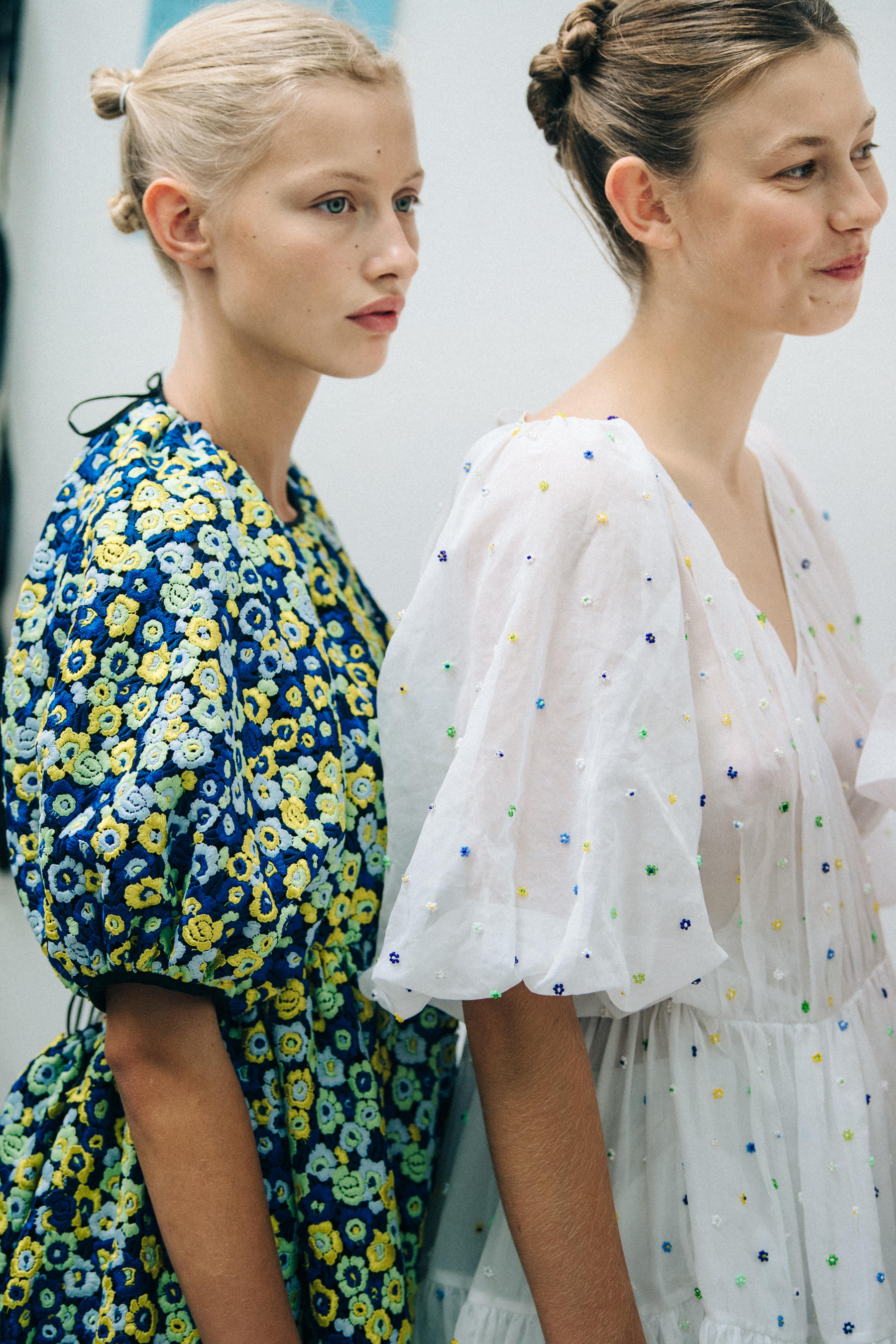 Asta Vithus Fjeldhagen backstage at Cecilie Bahnsen