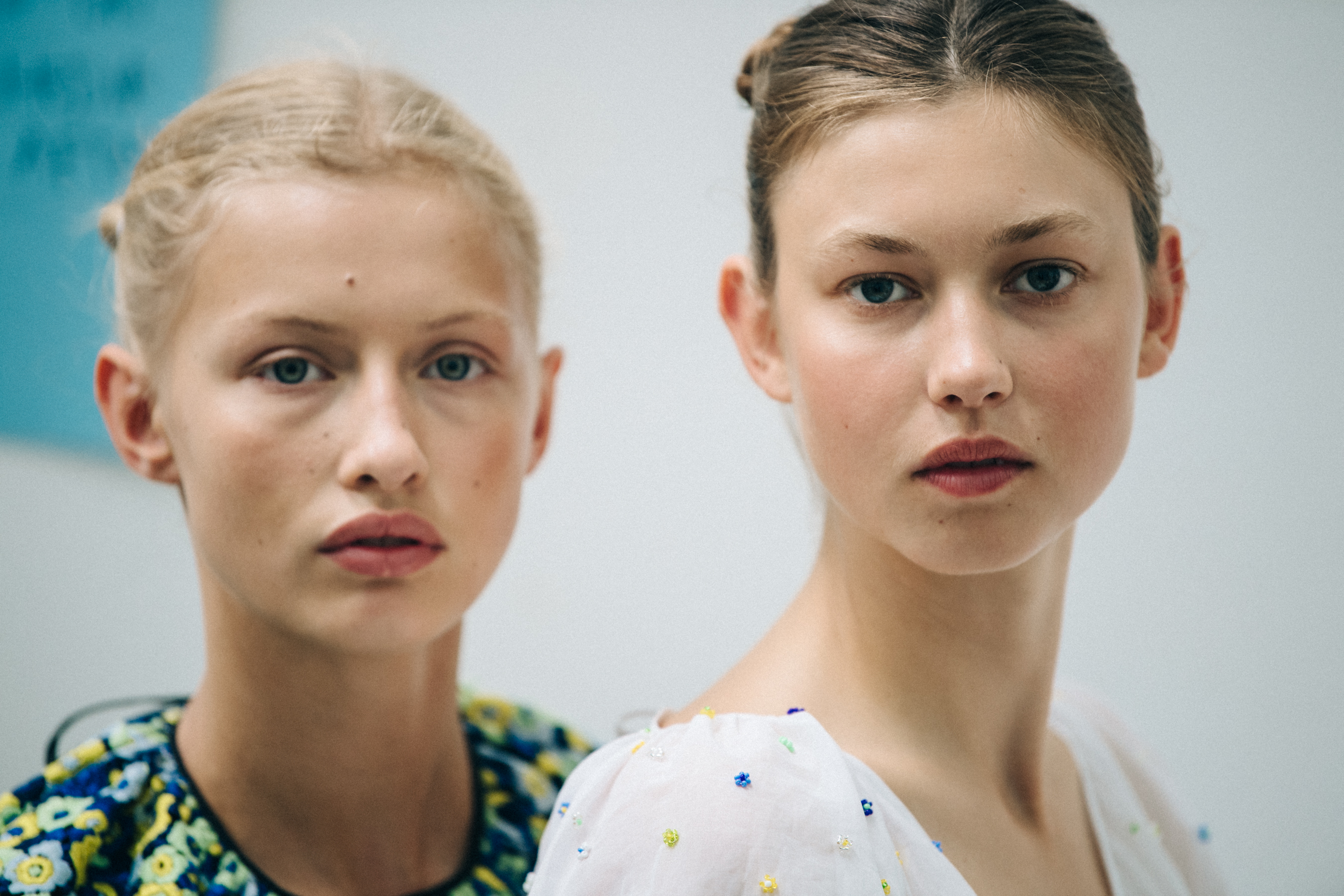Asta Vithus Fjeldhagen backstage at Cecilie Bahnsen