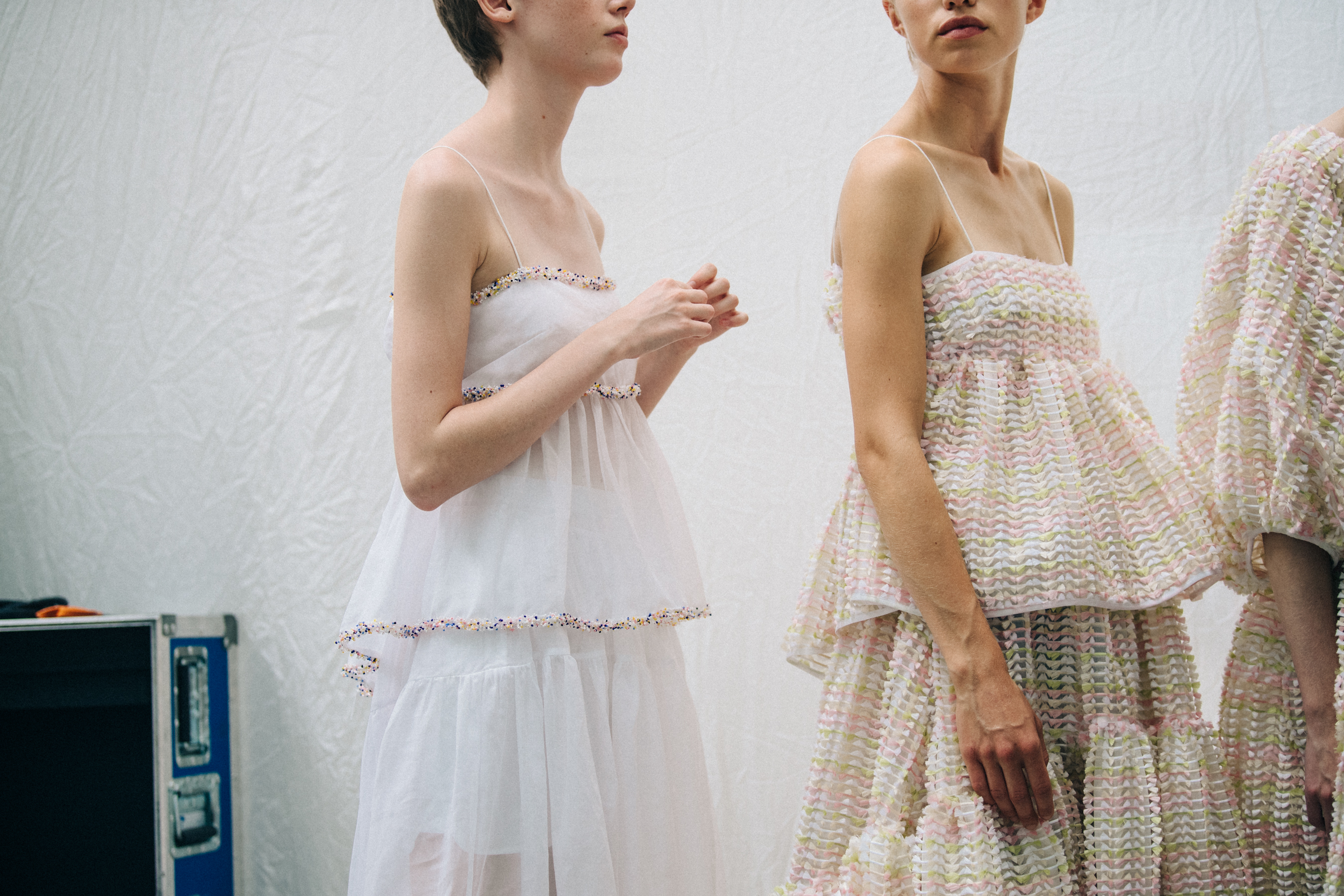 Models wearing light Cecilie Bahnsen dresses