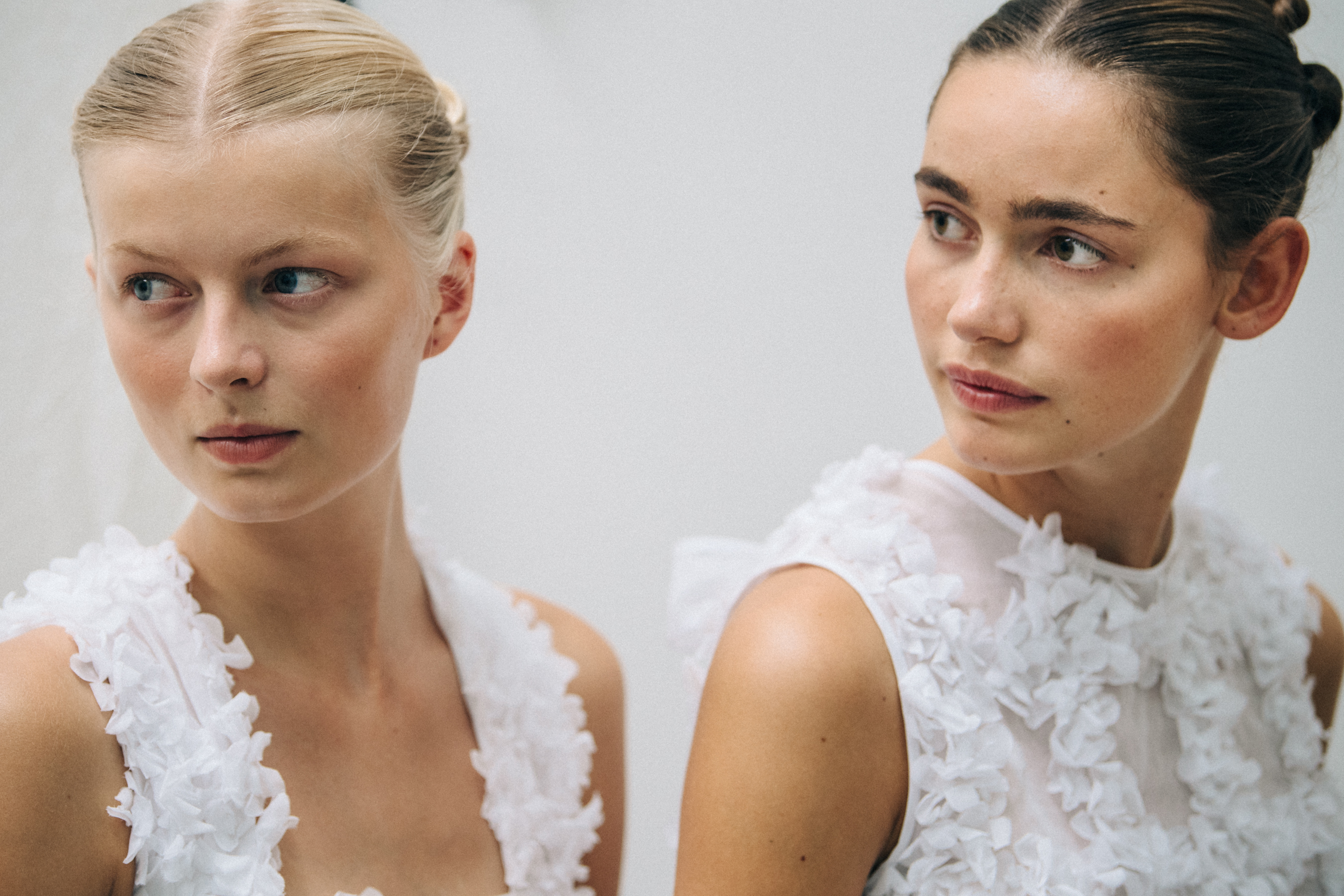 Models wearing white Cecilie Bahnsen dresses