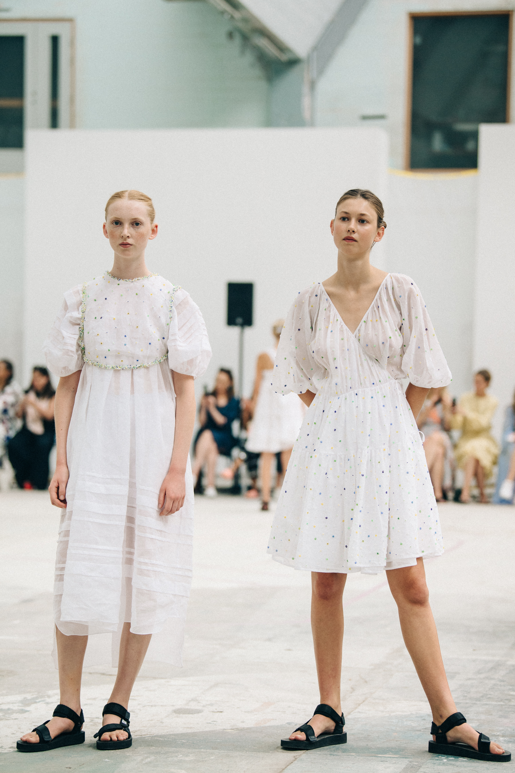 Models on the runway at Cecilie Bahnsen