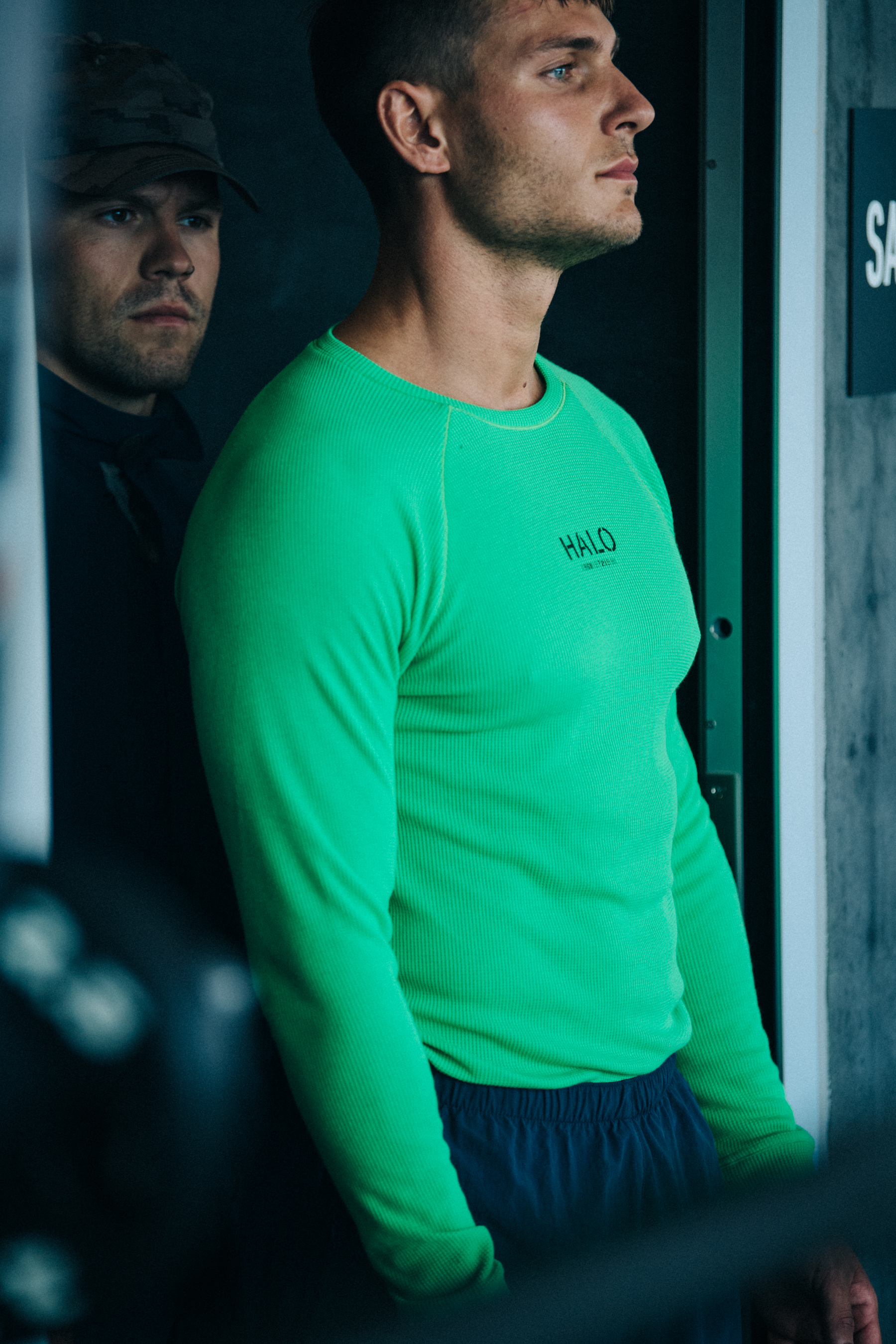 Model during rehearsal at HALO