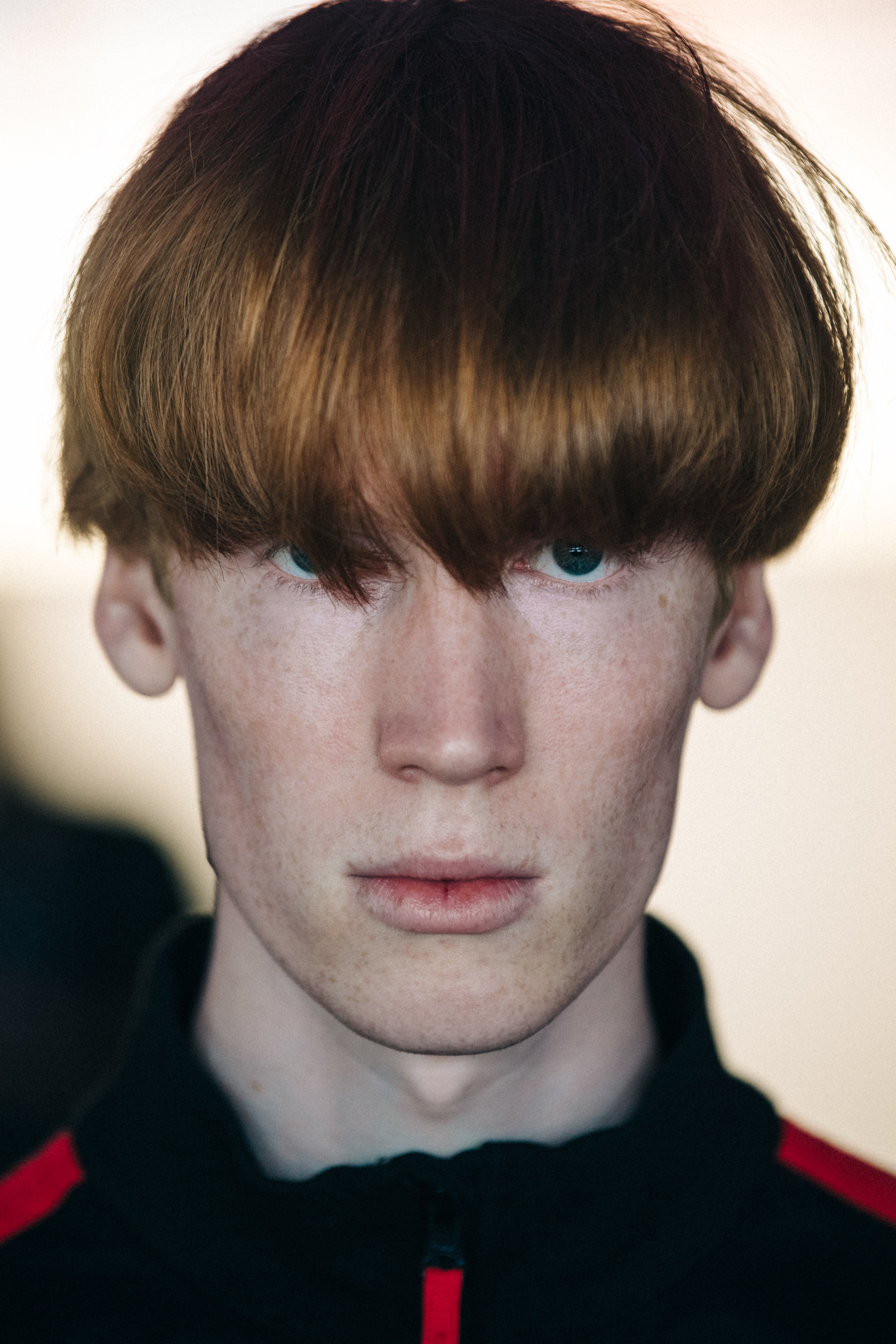 Portrait of model with red hair