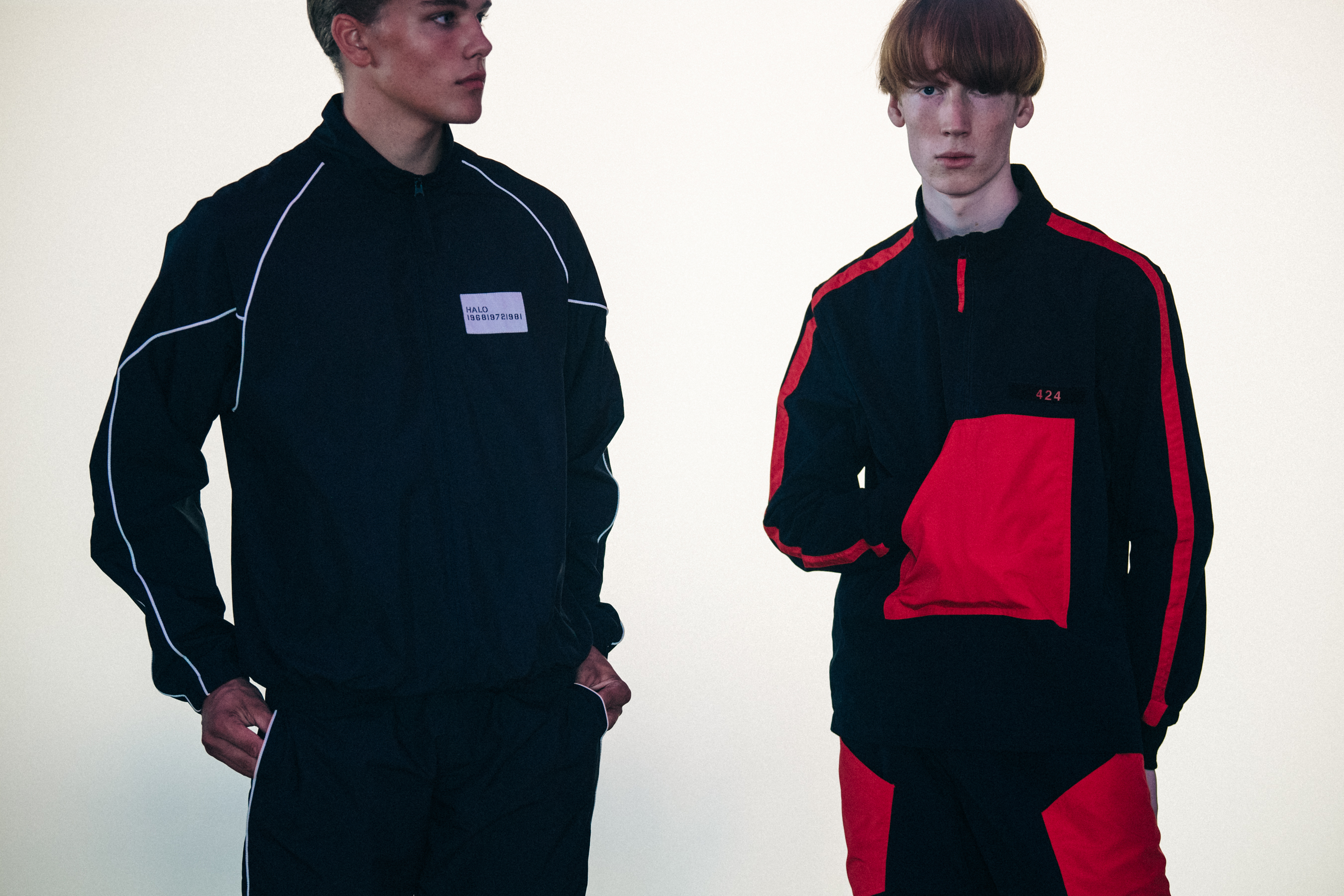 Two models backstage at HALO show
