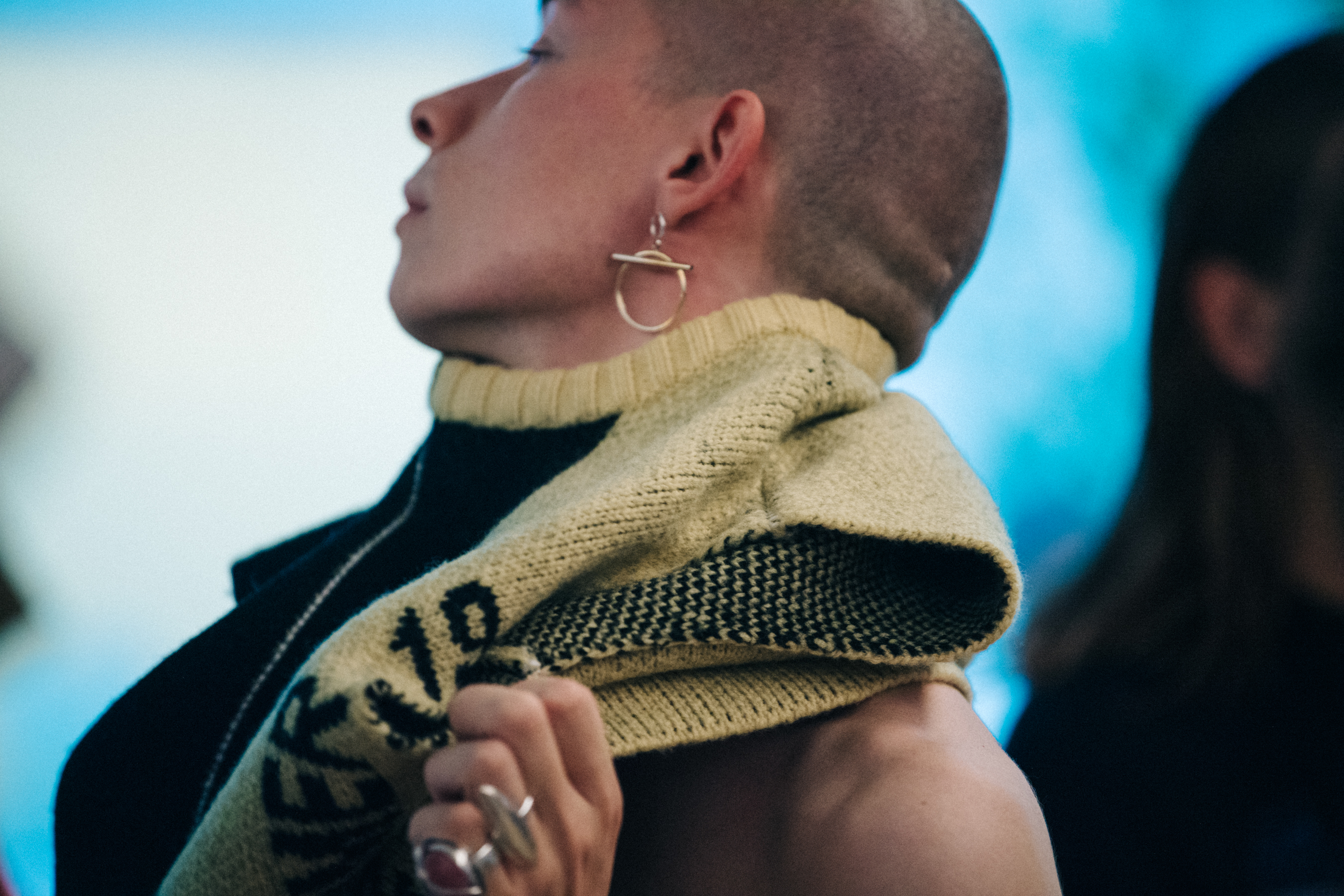 Gaby Sahhar backstage at J Lindeberg