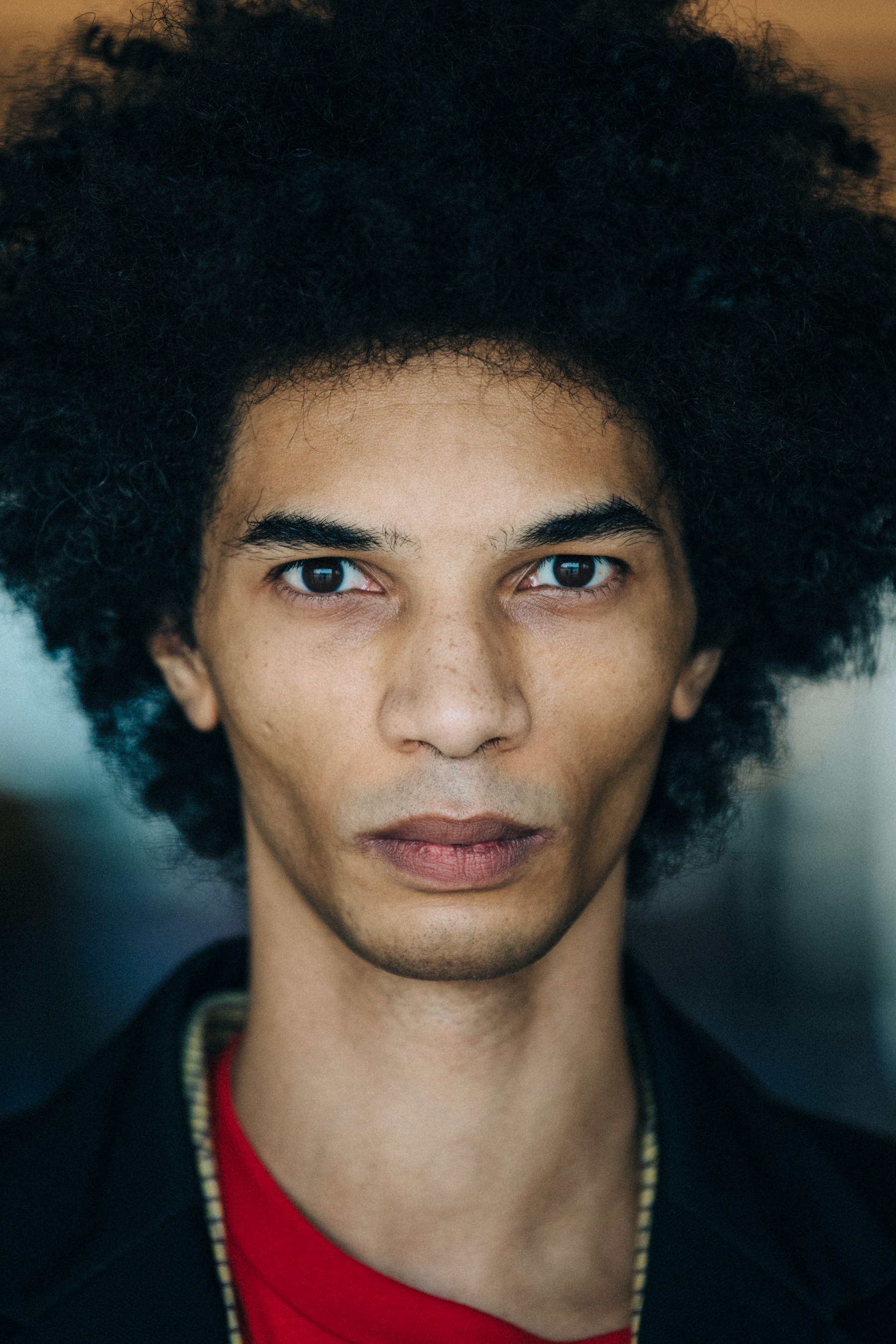Filip Roseen backstage at J Lindeberg