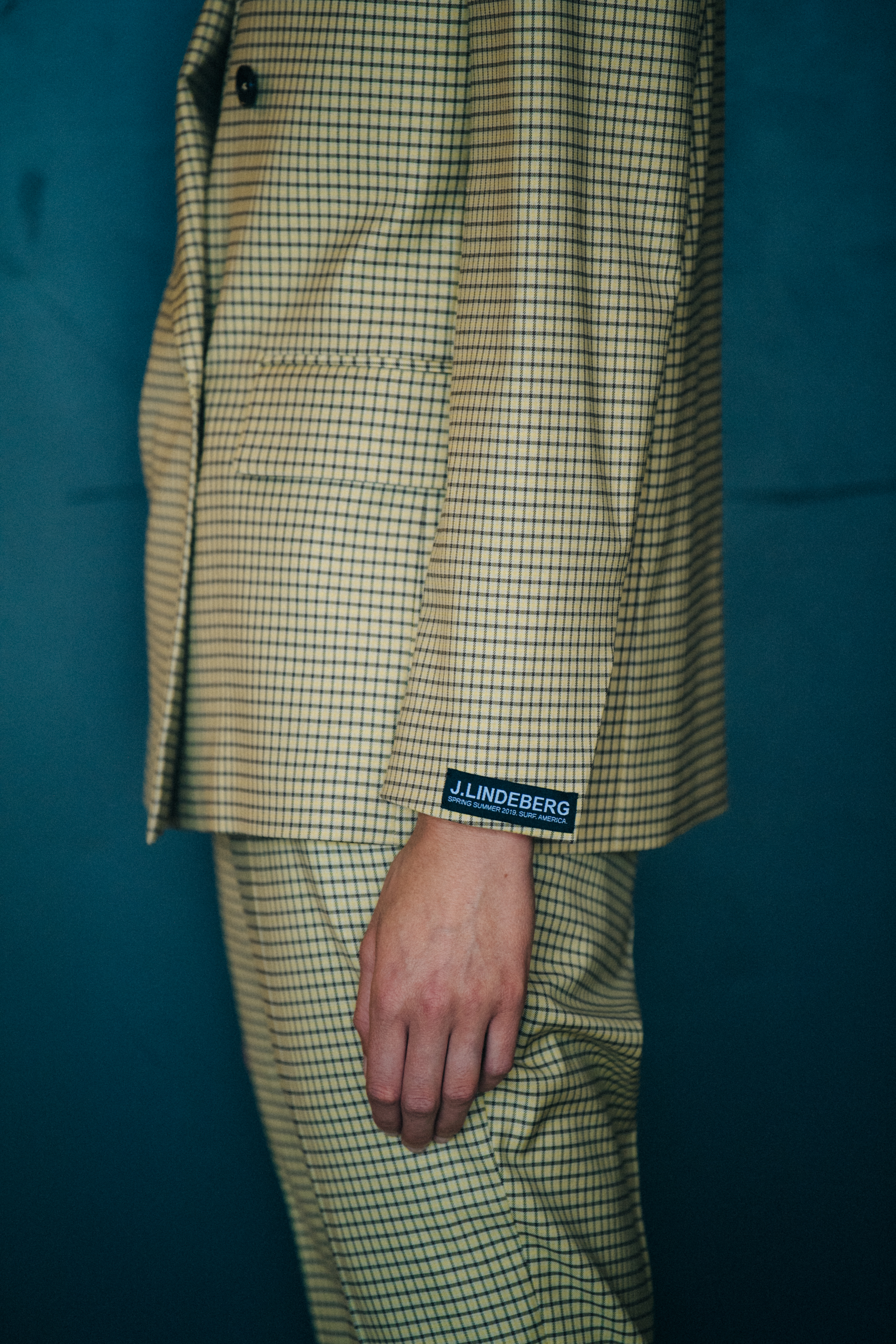 Juliane Gruner backstage at J Lindeberg