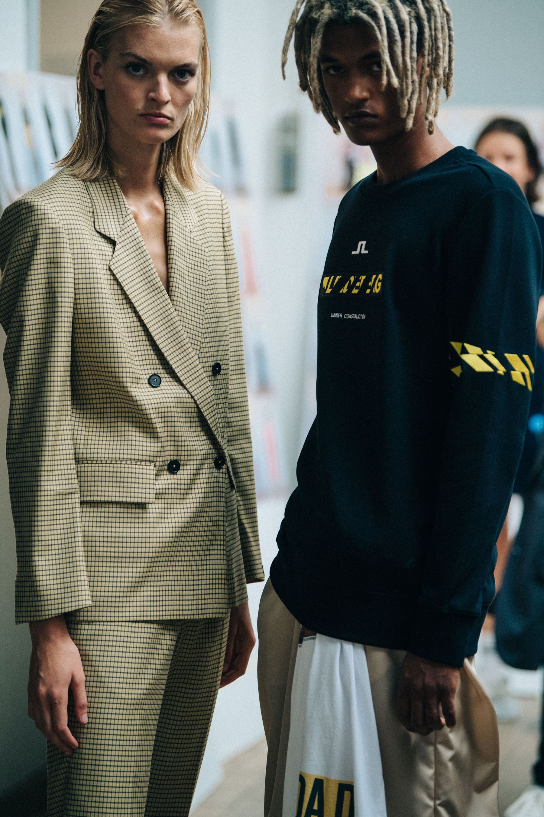 Juliane Gruner backstage at J Lindeberg
