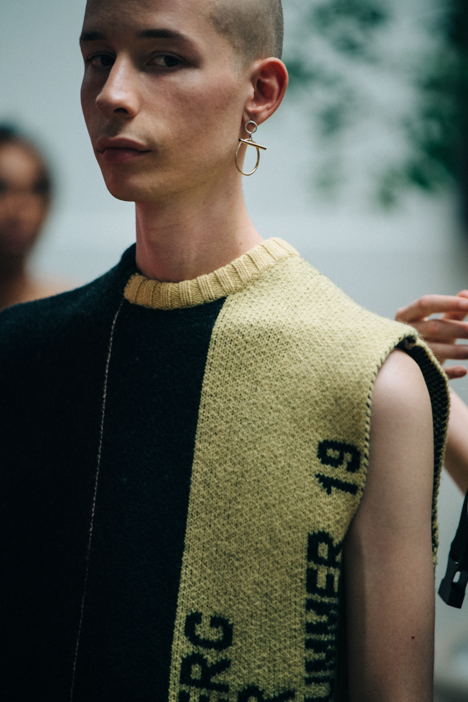 Gaby Sahhar backstage at J Lindeberg