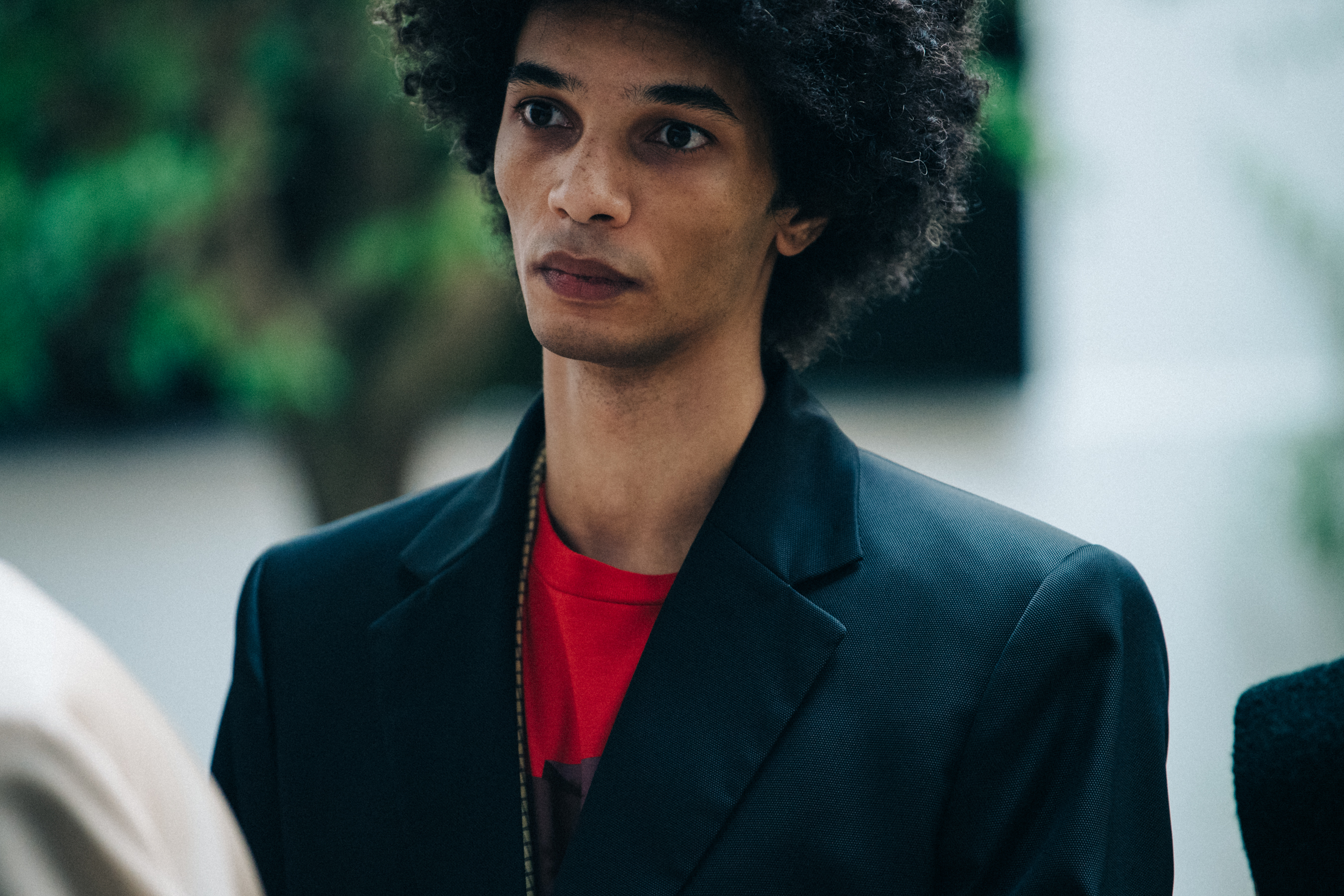 Filip Roseen backstage at J Lindeberg