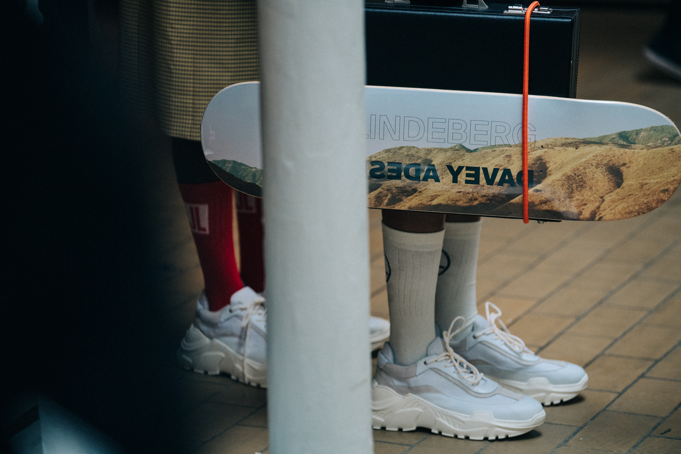 Footwear backstage at J Lindeberg