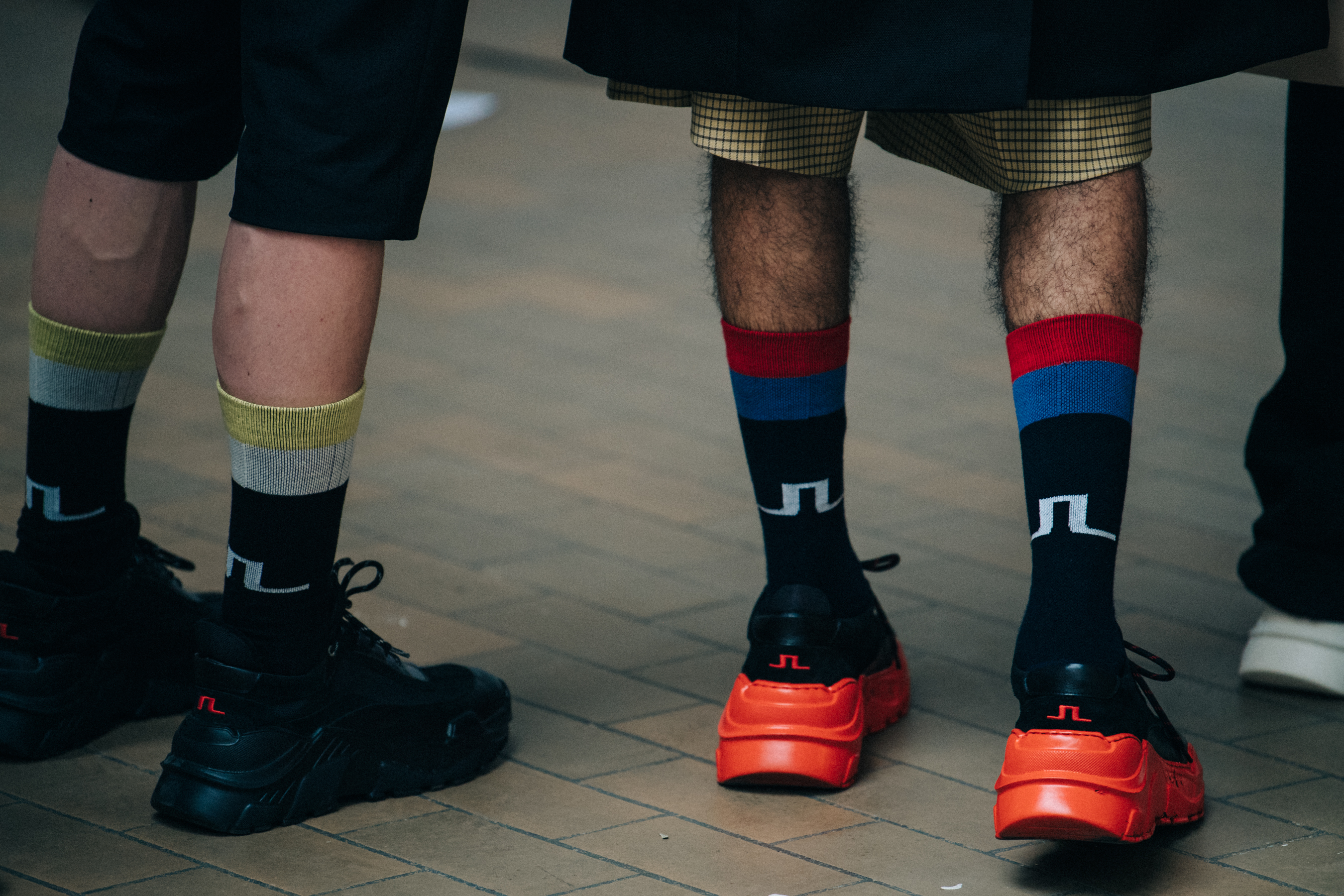 Footwear backstage at J Lindeberg