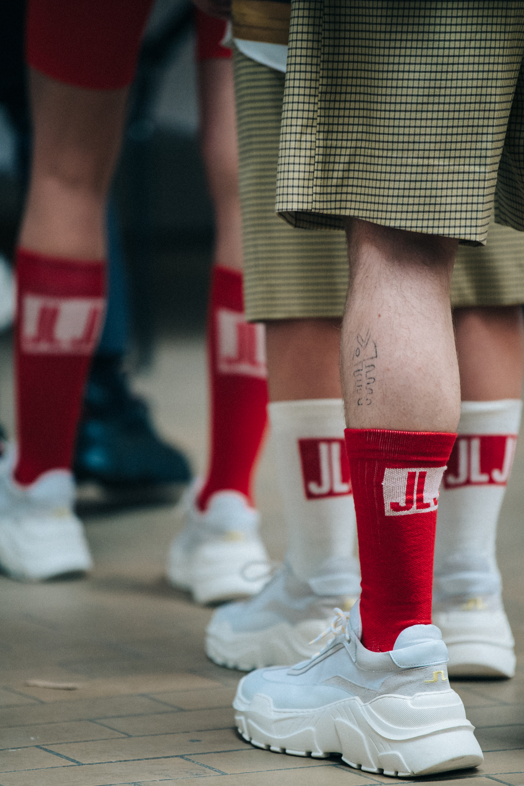 Footwear backstage at J Lindeberg