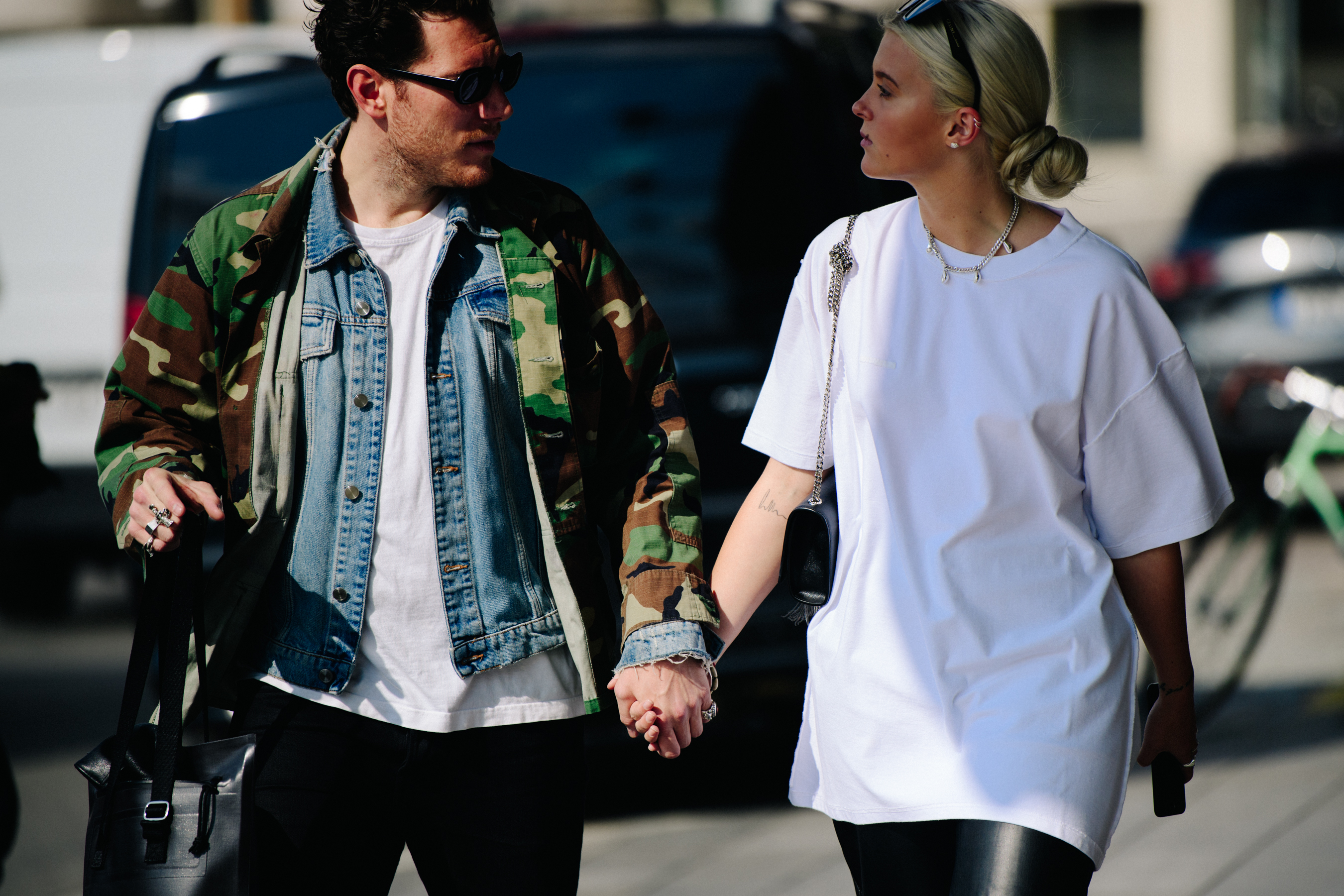 Couple wearing dark glasses