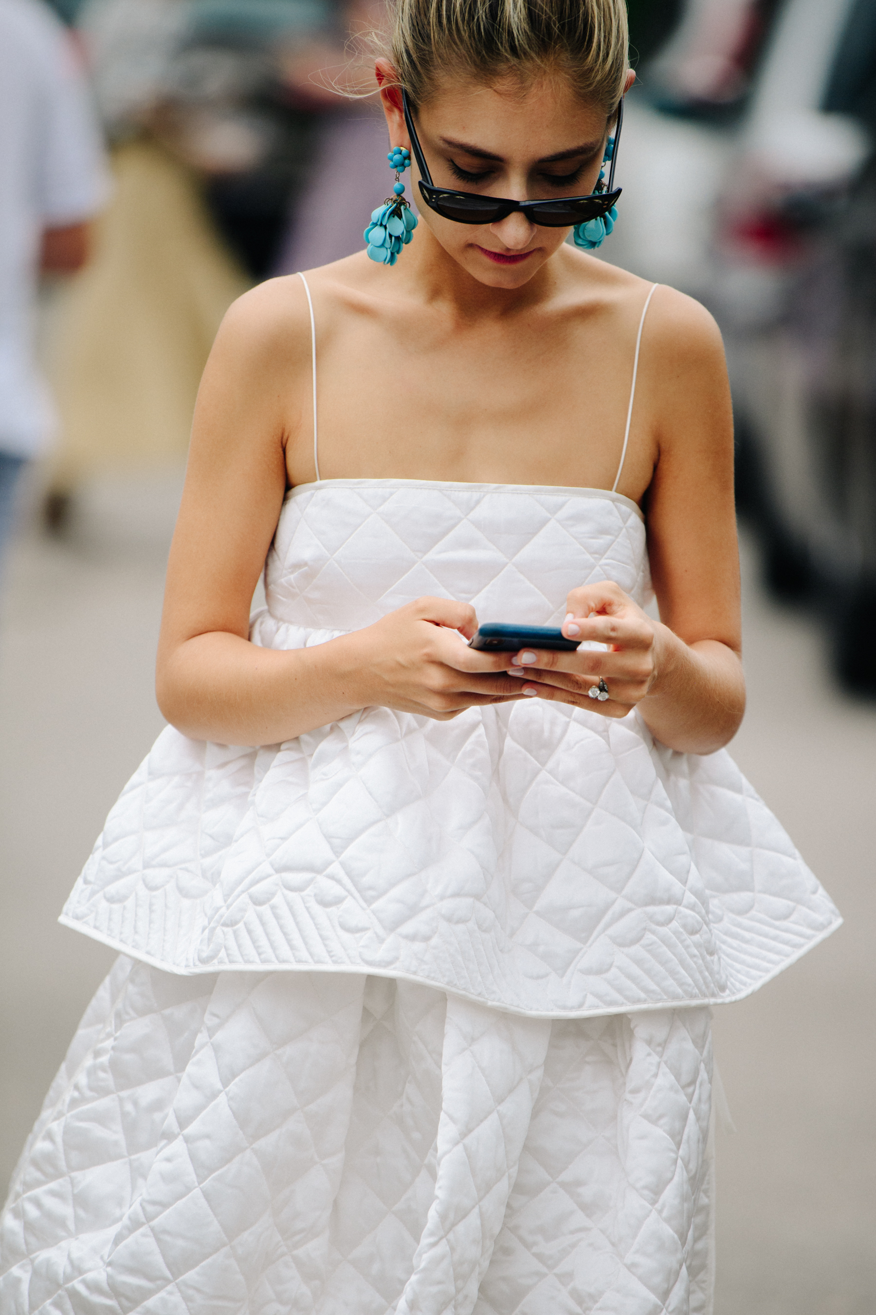 Woman wearing Cecilie Bahnsen dress