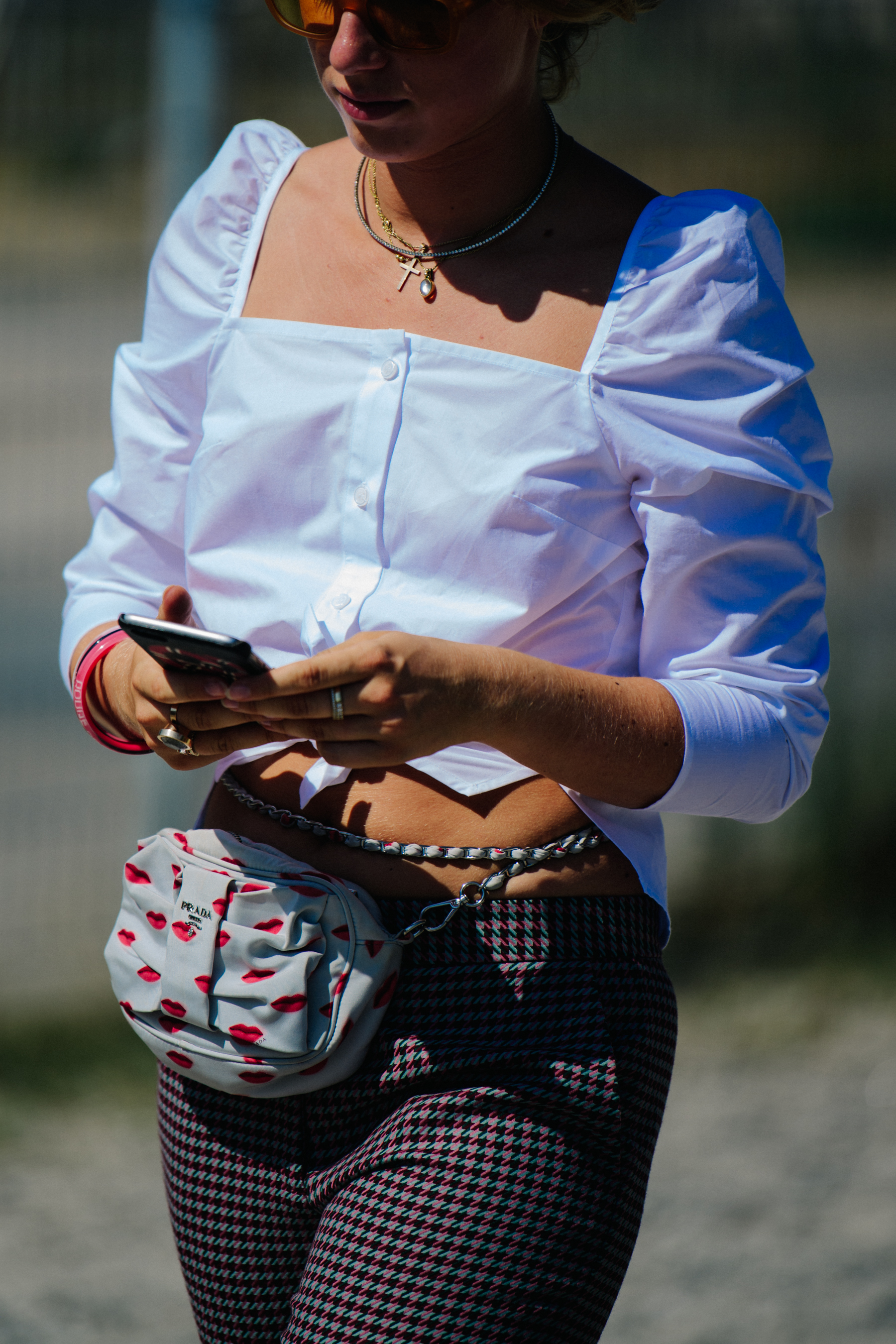 Danish blogger wearing white shirt