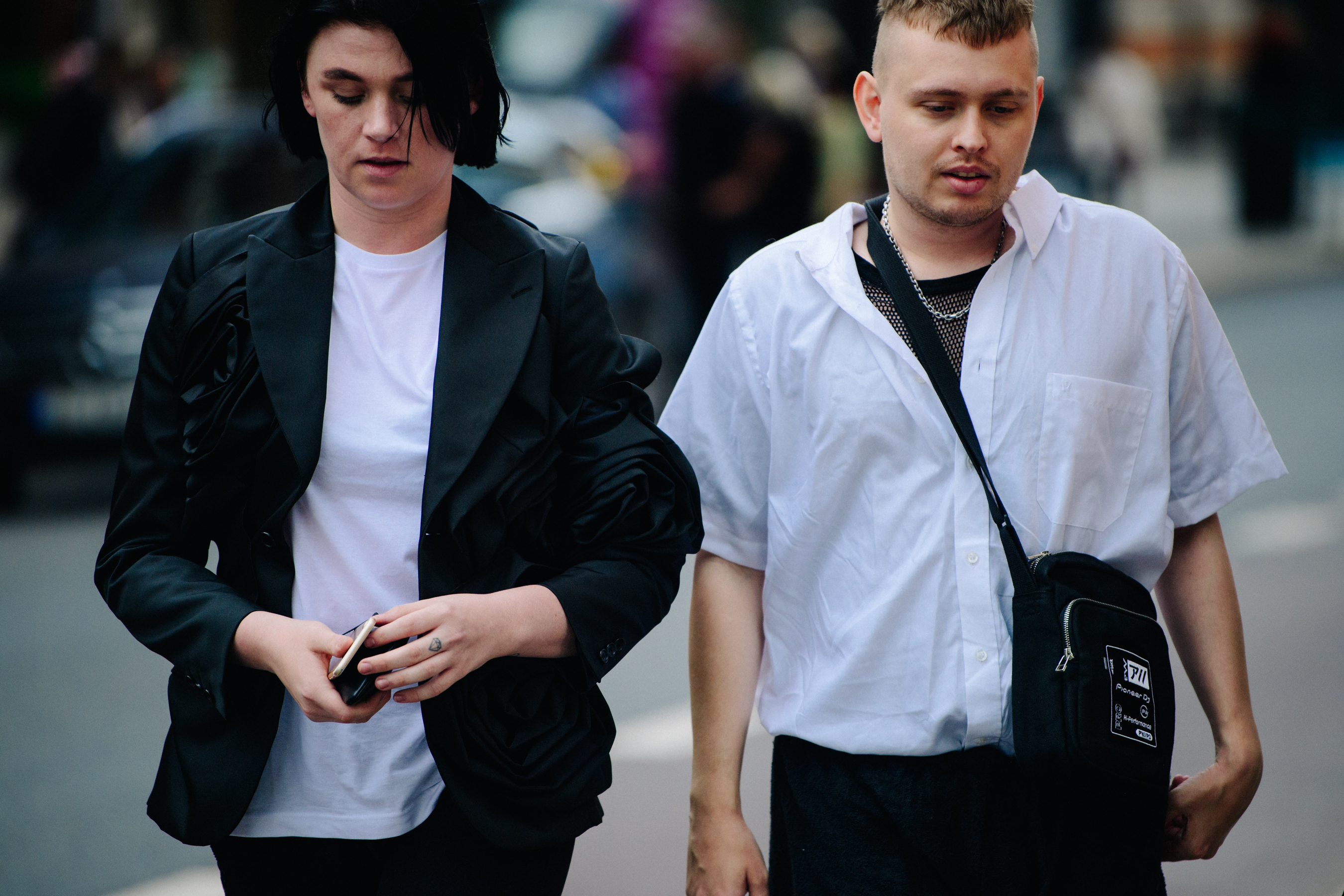 Couple wearing black outfits