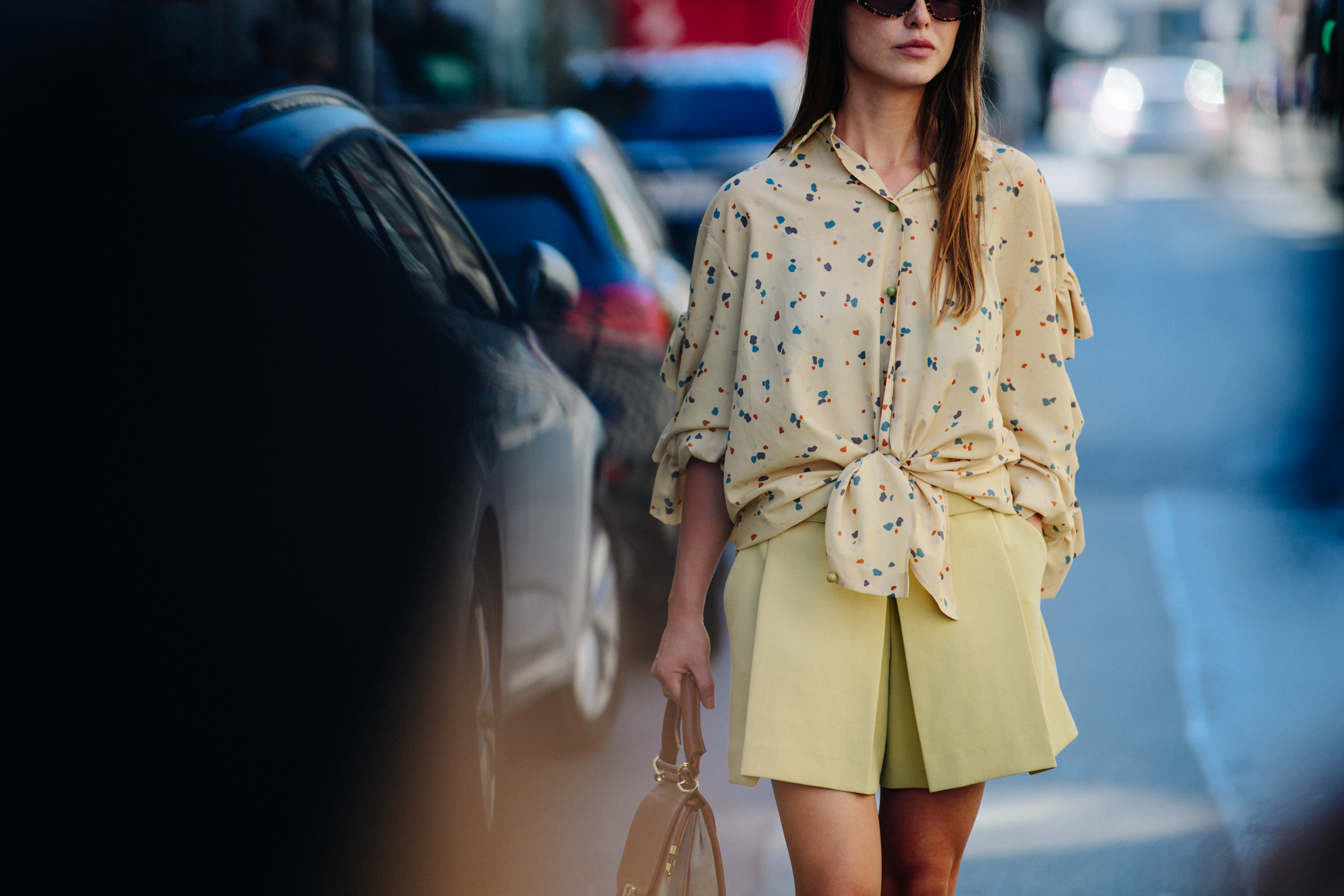 Woman wearing yellow shirt