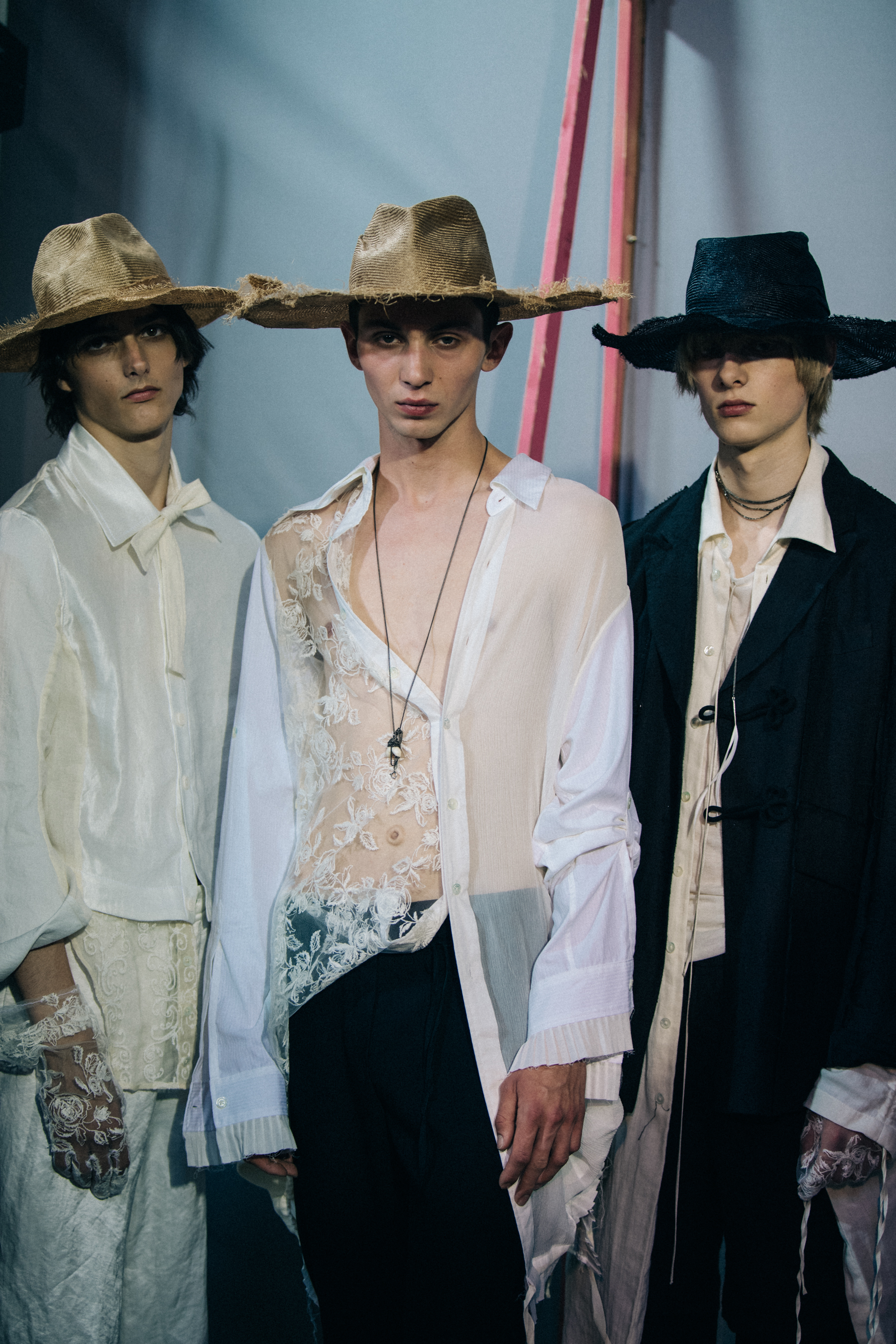 Willow Barrett backstage at Ann Demeulemeester