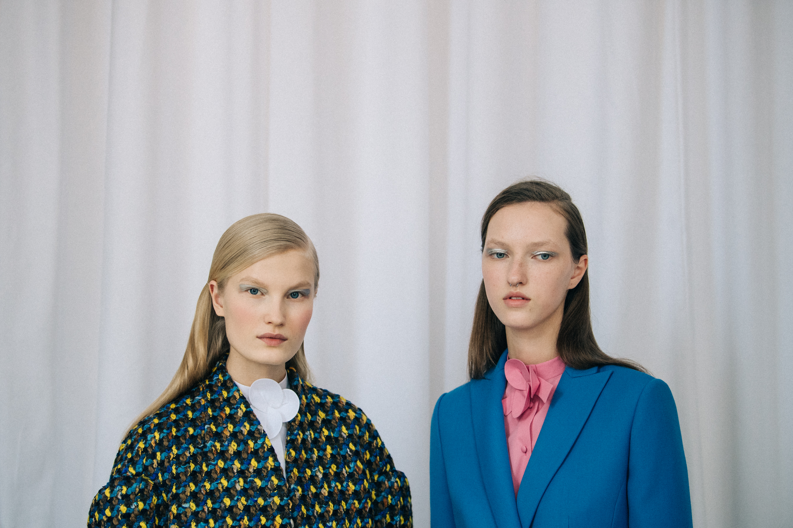 Liza Ostanina backstage at Delpozo