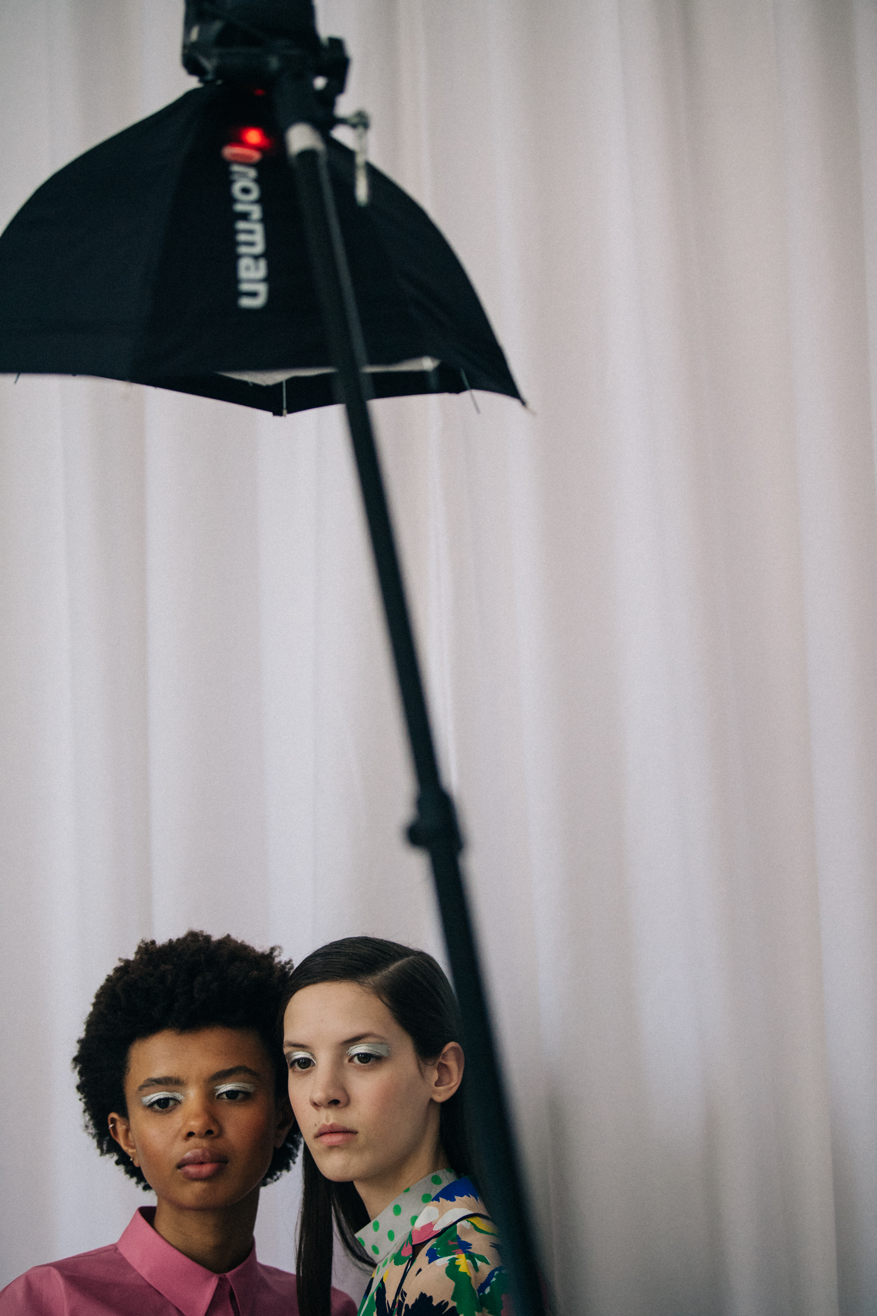 Two models under softbox