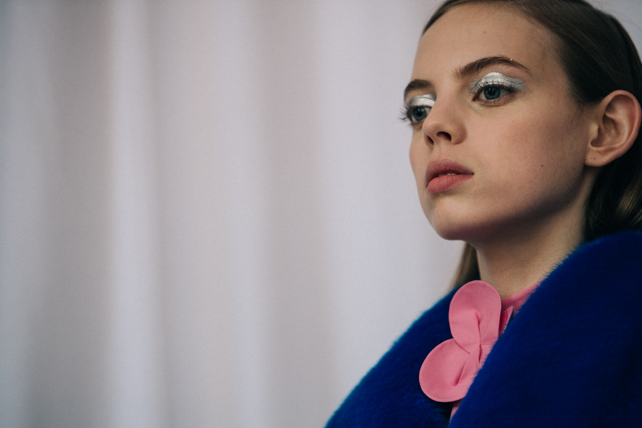 Mariana Zaragoza backstage at Delpozo