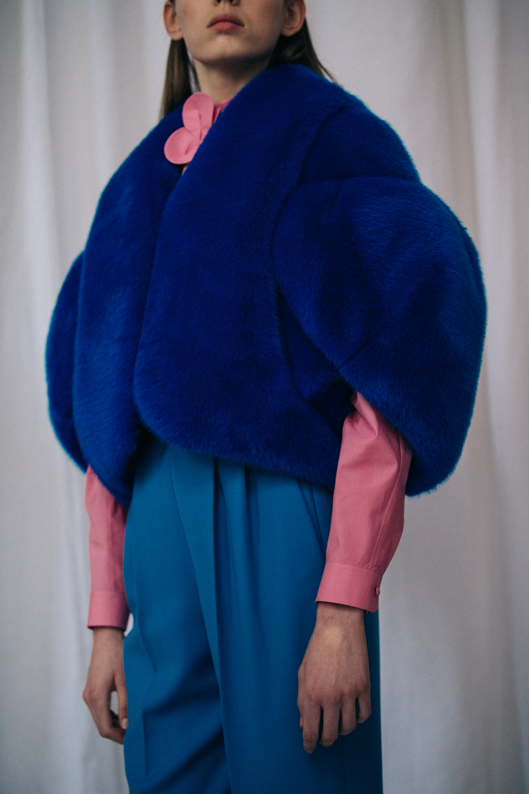 Mariana Zaragoza backstage at Delpozo