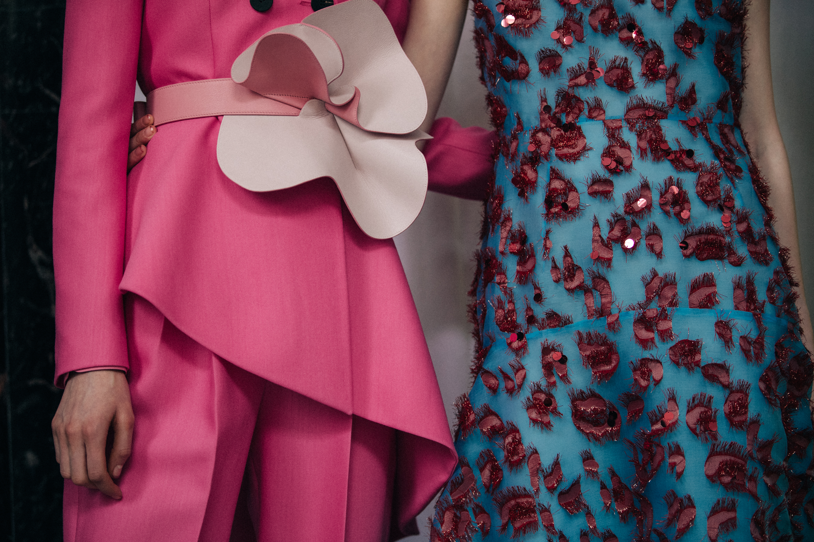 Polina Ivochkina backstage at Delpozo