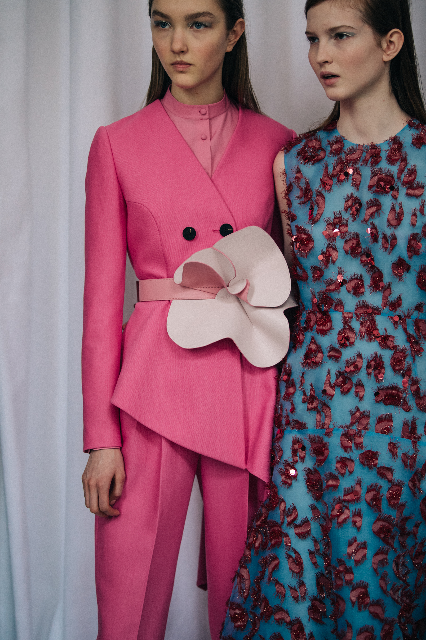 Polina Ivochkina backstage at Delpozo